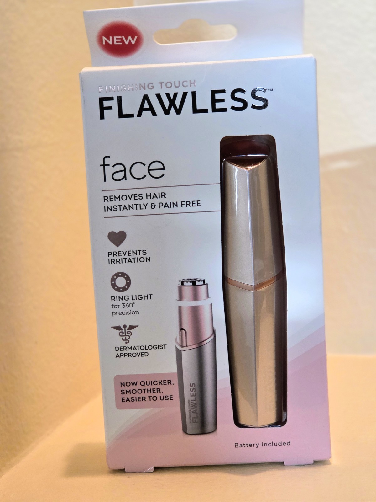 Finishing Touch Flawless Face Hair Remover w/ LED Light – New in Box