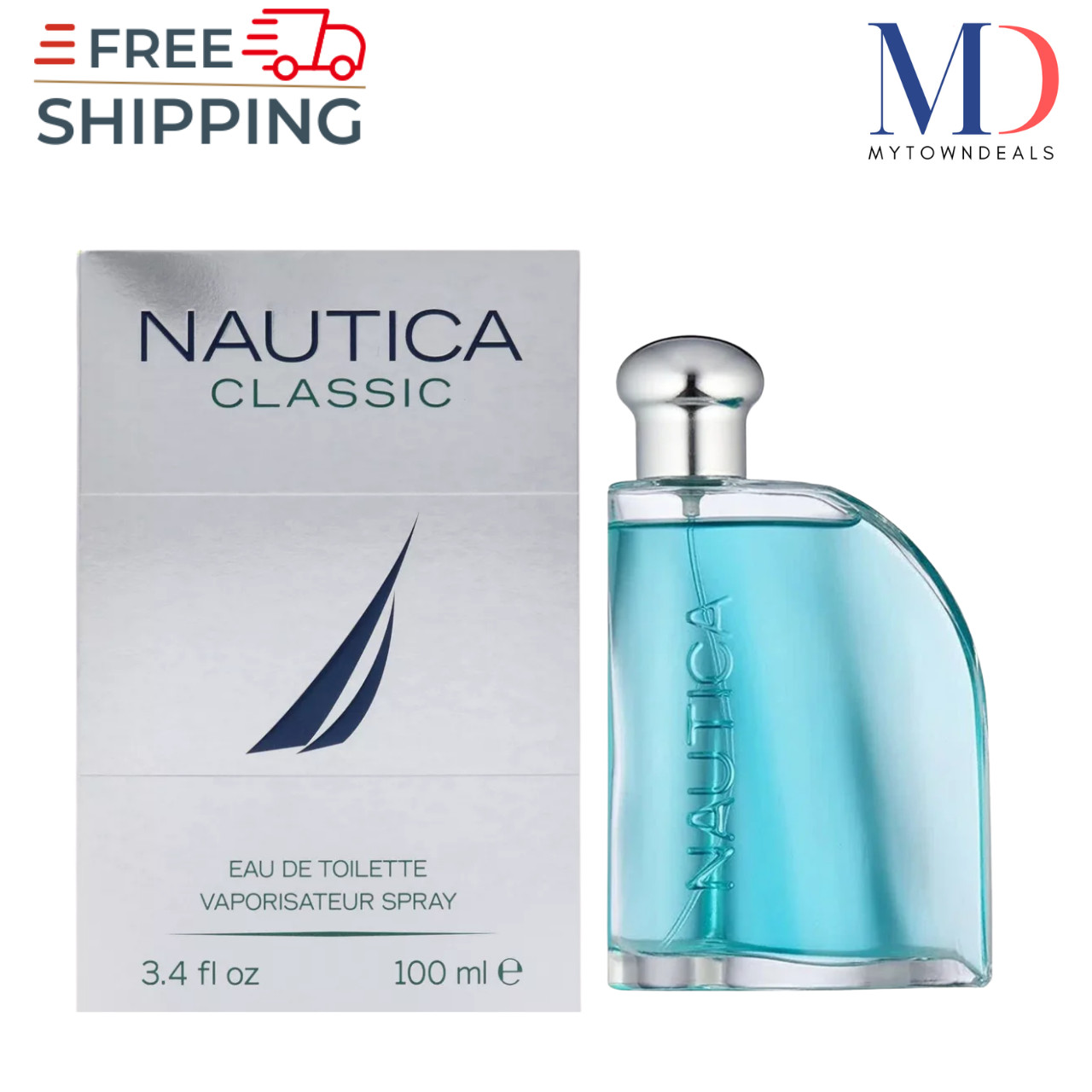 Nautica Classic Cologne Spray for Men 3.4 oz EDT - 1 Pack