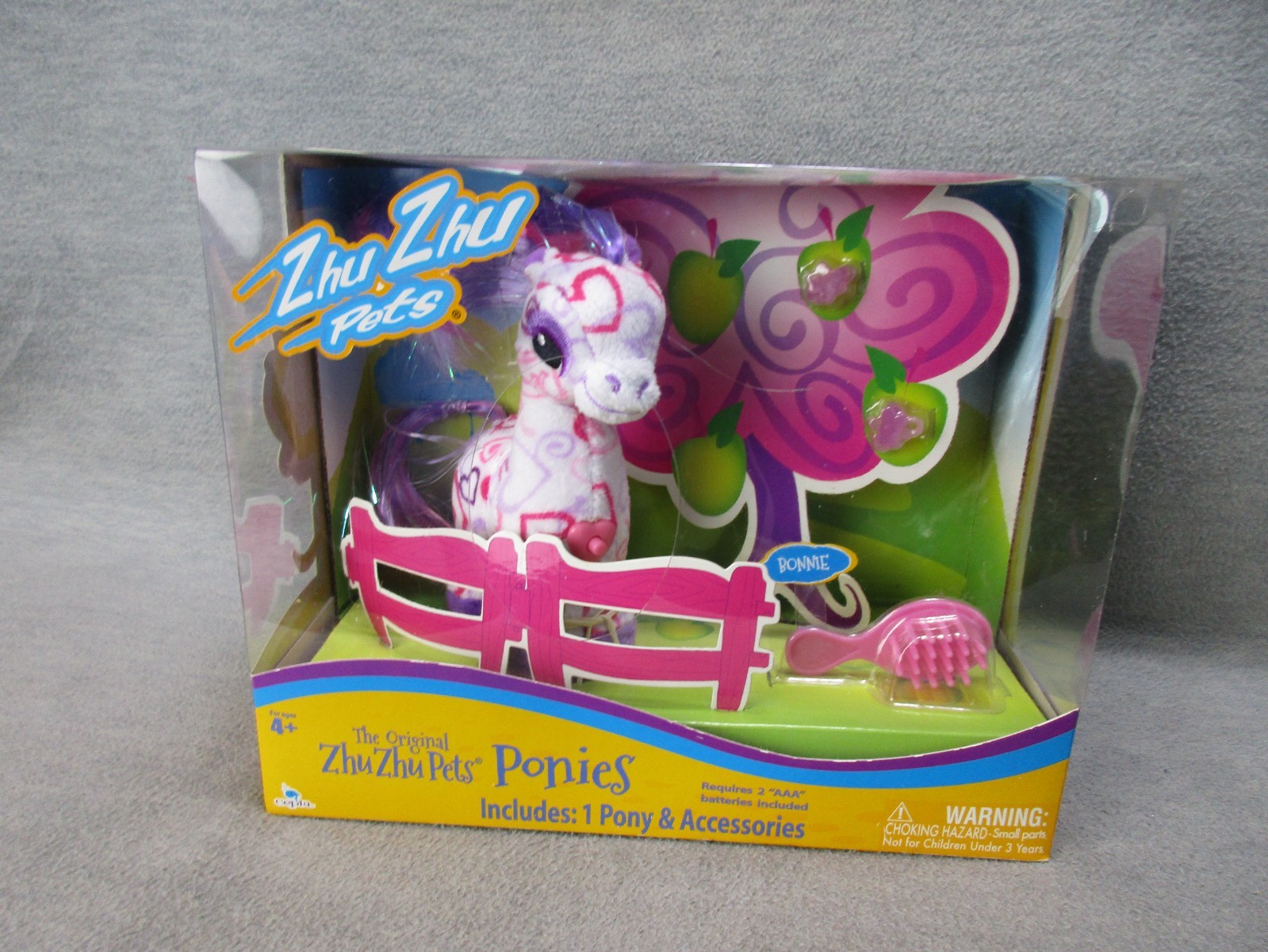 Vintage Zhu Zhu Pet Ponies BONNIE White Purple Discontinued  G-1