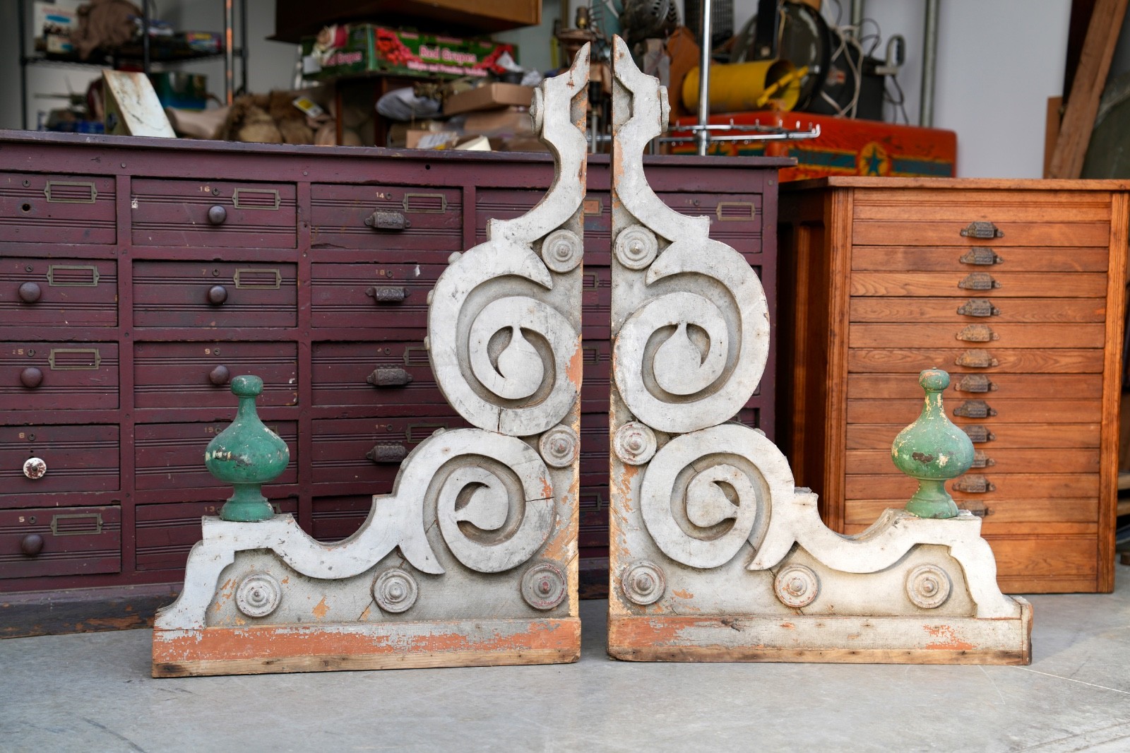 Antique 1870s pair Victorian corbel shelf brackets Architectural Finial Vintage Antique 1870s pair Victorian corbel shelf brackets Architectural Finial Vintage
