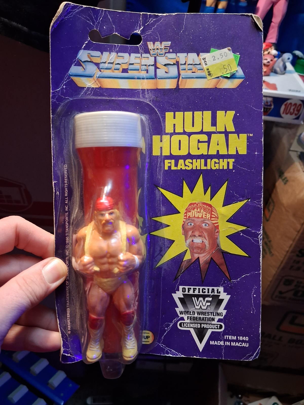 Hulk Hogan 1991 Vintage Flashlight WWF Superstars, New Sealed WWE Hulk Hogan 1991 Vintage Flashlight WWF Superstars, New Sealed WWE