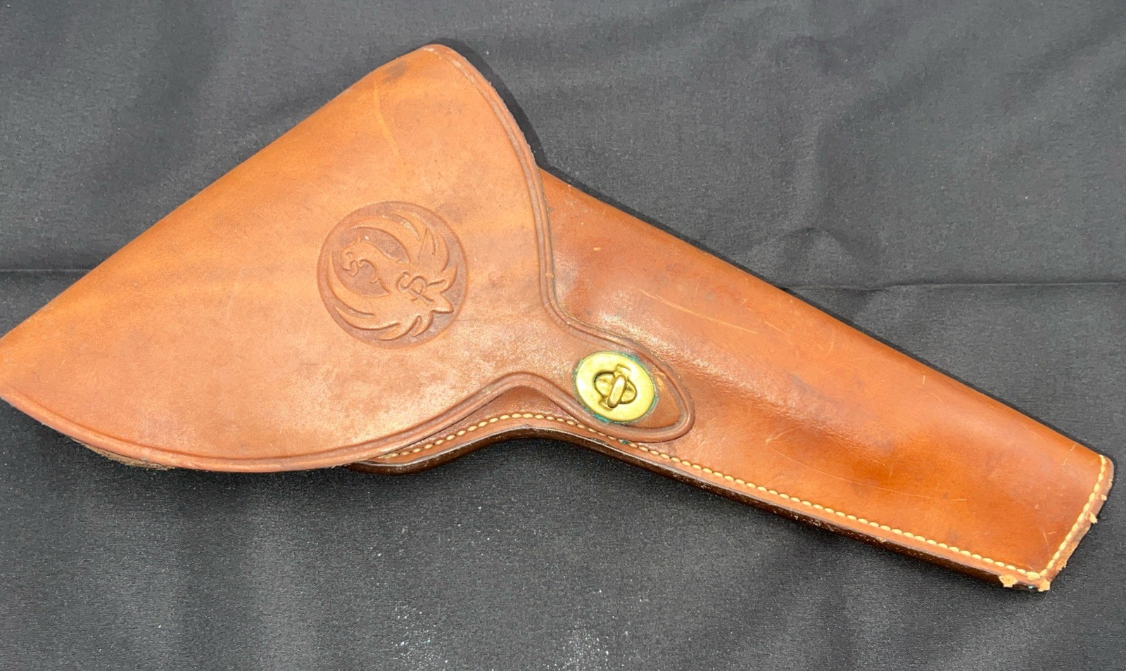 Vintage Handmade Bianchi Ruger Blackhawk 6 1/2” Leather Flap Holster
