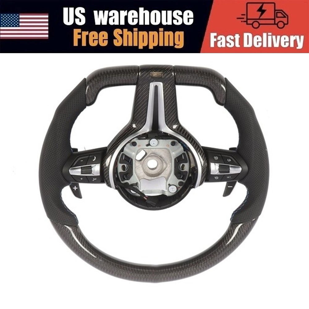 Carbon Fiber Steering Wheel for BMW F30 F32 F20 F87 F80 F82 F21 F22 M2 M3 M4 US