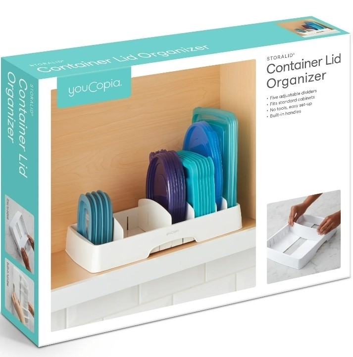 YouCopia StoraLid Food Container Lid Organizer 40-Lid Capacity