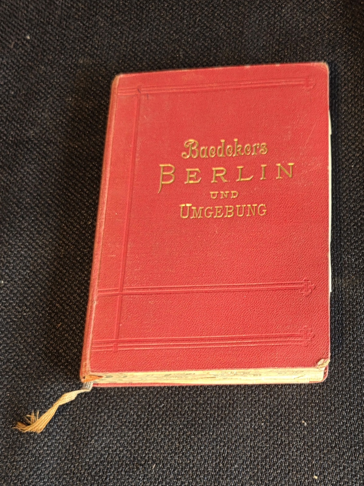 Antique 1914 Baedeker BERLIN UND UMGEBUNG 18th Ed German Travel Guide WWI Maps