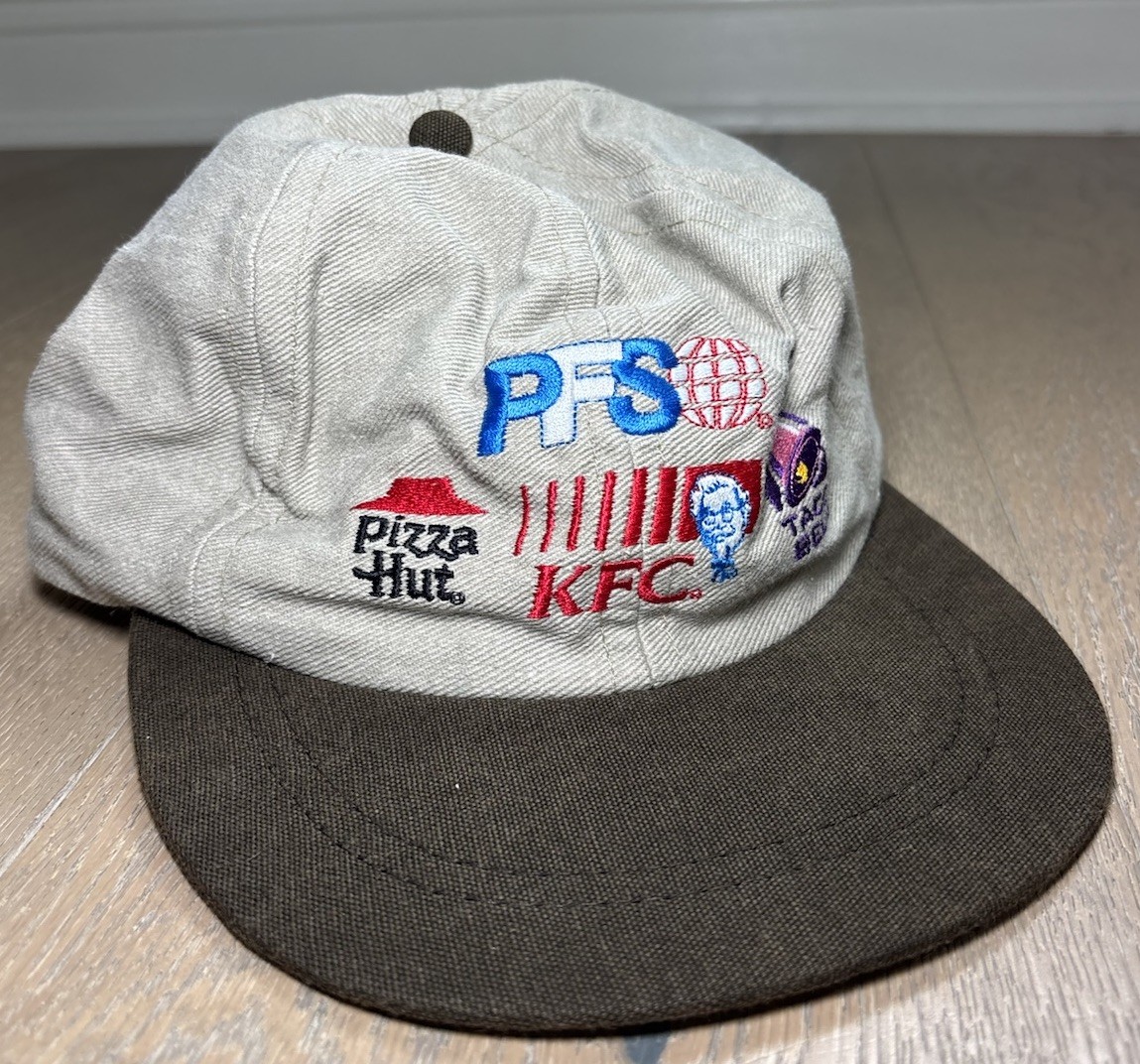 VTG 90s PFS Pepsi Food Systems Hat Pizza Hut KFC Taco Bell Cap NWOT Made in USA