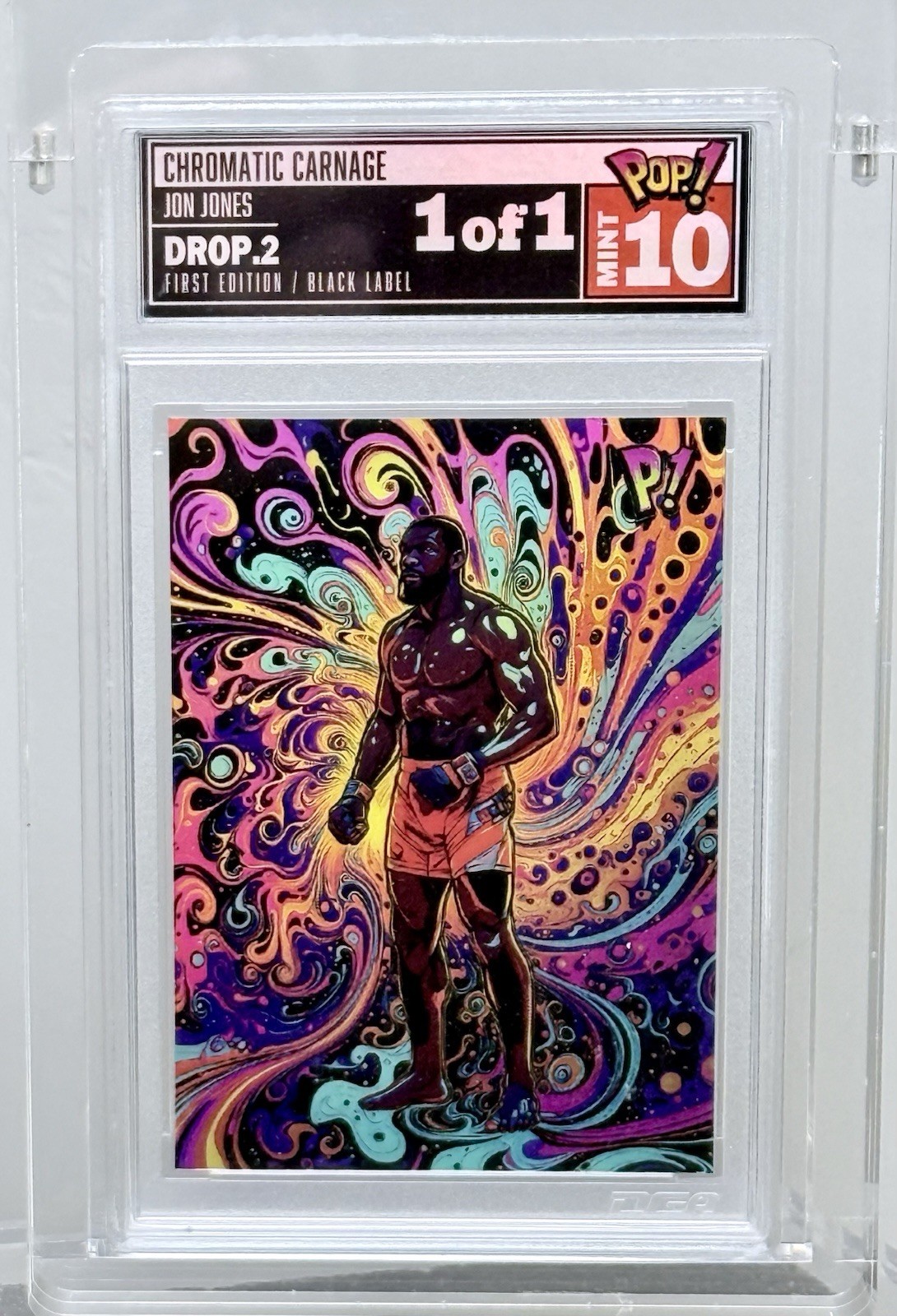 Jon Jones UFC Heavyweight Wildcard POP 1/1 Chromatic Carnage Mint 10 🔥🔥🔥Rare Jon Jones UFC Heavyweight Wildcard POP 1/1 Chromatic Carnage Mint 10 🔥🔥🔥Rare