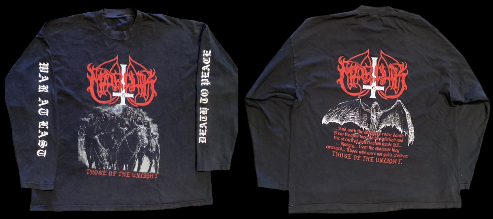 Vintage Marduk  Those Of The Unlight  Long Sleeve Shirt   TU625