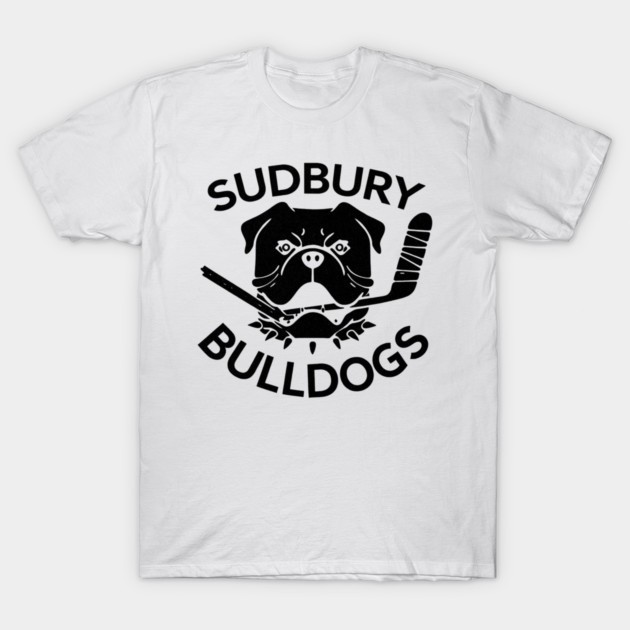 Sudbury Bulldogs Vintage Black Graphic Casual T?Shirt Sudbury Bulldogs Vintage Black Graphic Casual T?Shirt