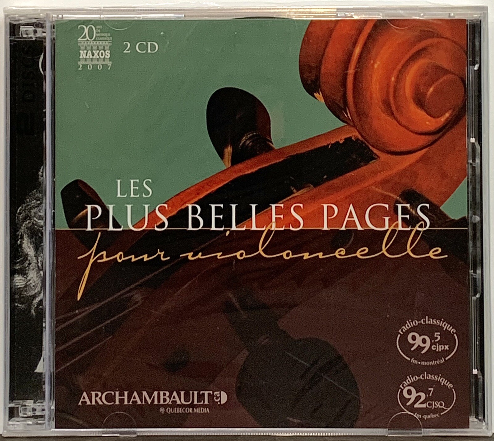 Les Plus Belles Pages Pour Violoncelle CD 2-Disc Set 26 Tracks 2007 Import