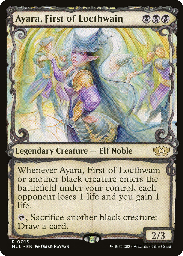 Ayara, First of Locthwain (FOIL) x1 - MTG Multiverse Legends MUL #13 Ayara, First of Locthwain (FOIL) x1 - MTG Multiverse Legends MUL #13