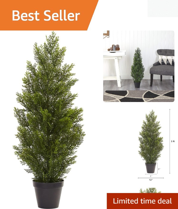 Versatile 3ft Mini Cedar Pine Tree - Perfect Home Decor for All Occasions