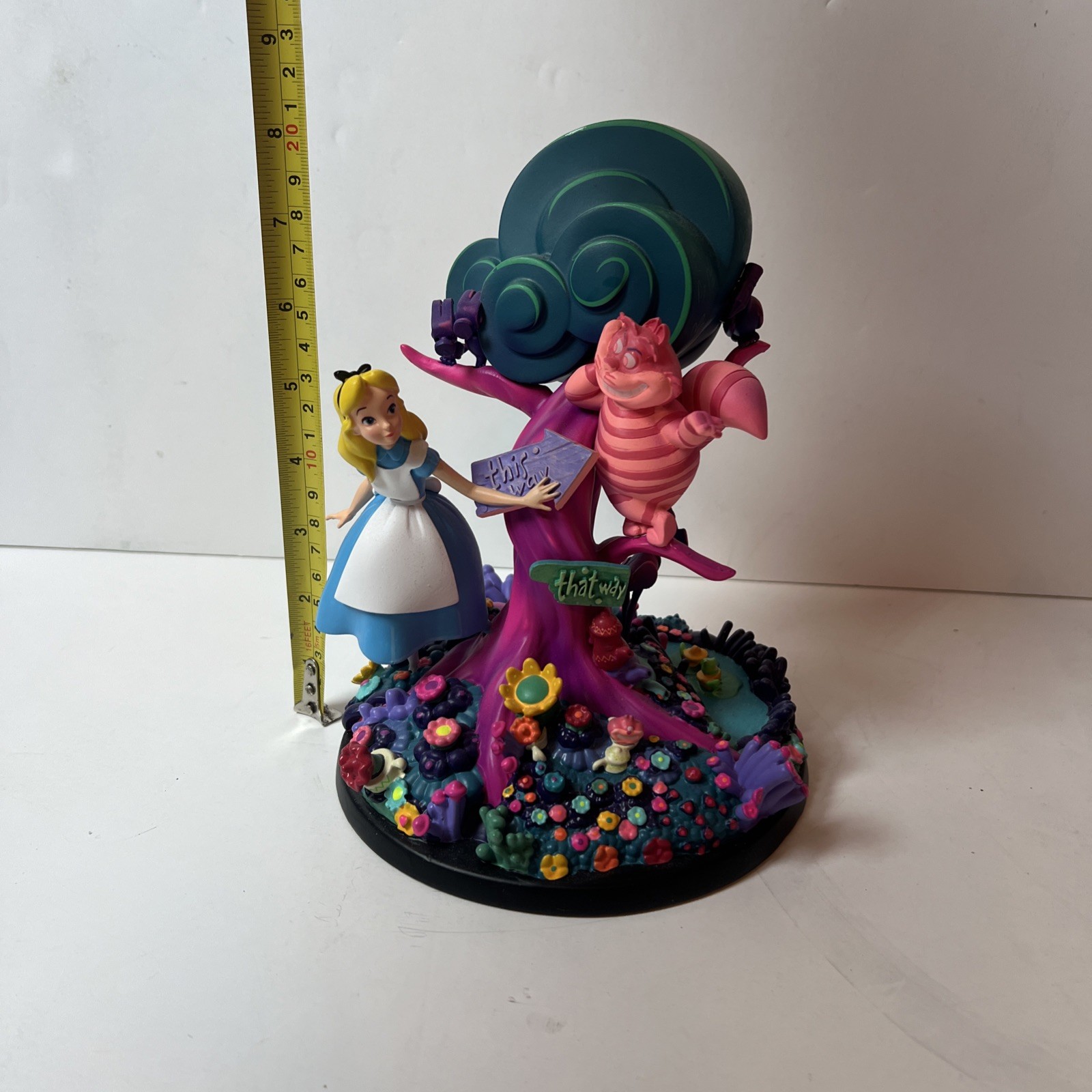 Disney Alice in Wonderland Glow in Dark Alice and Cheshire Figurine
