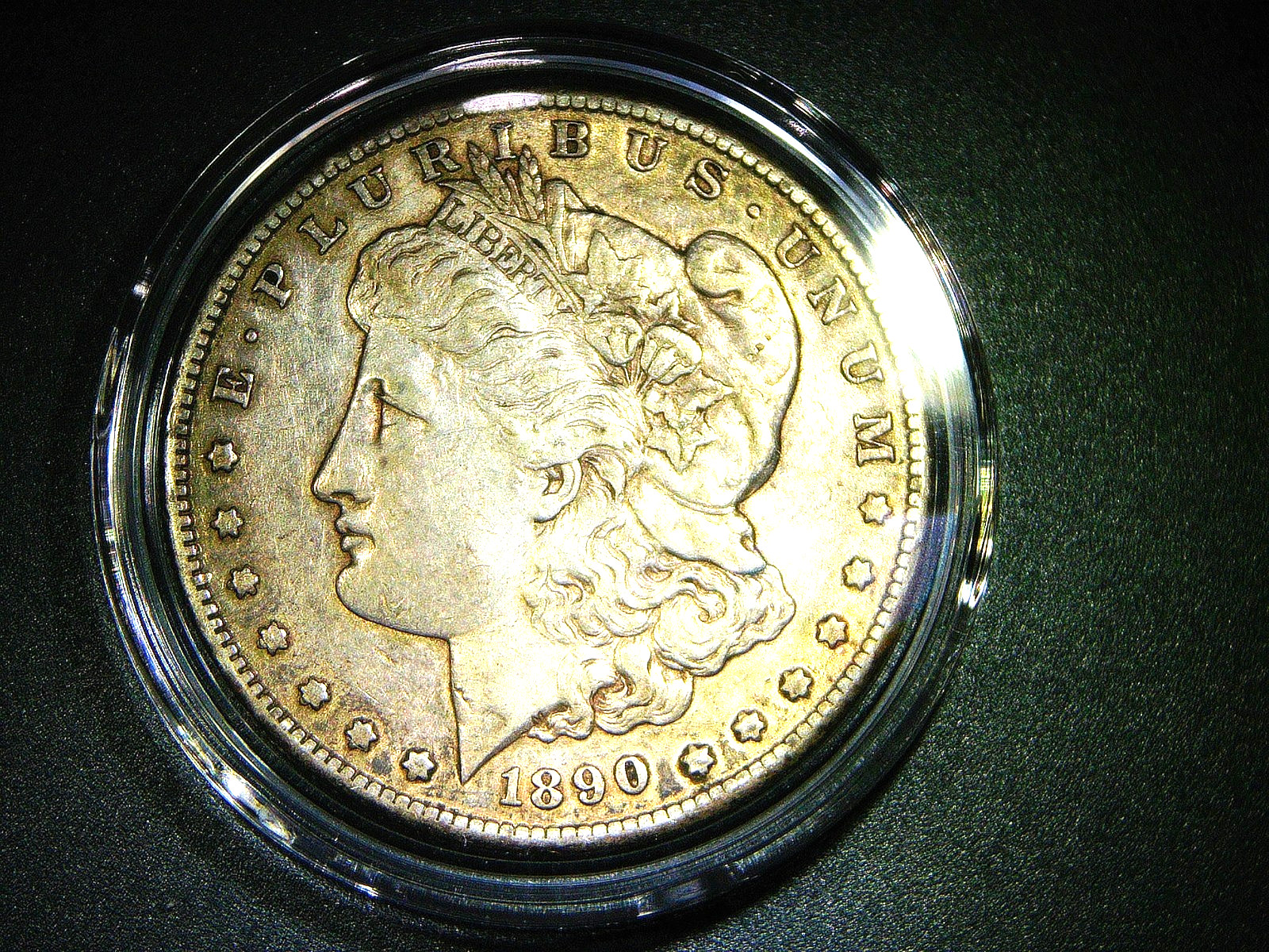 AU/UNC DETAIL 1890-S MORGAN SILVER DOLLAR BEAUTIFUL COLLECTOR GRADE COIN M-2198