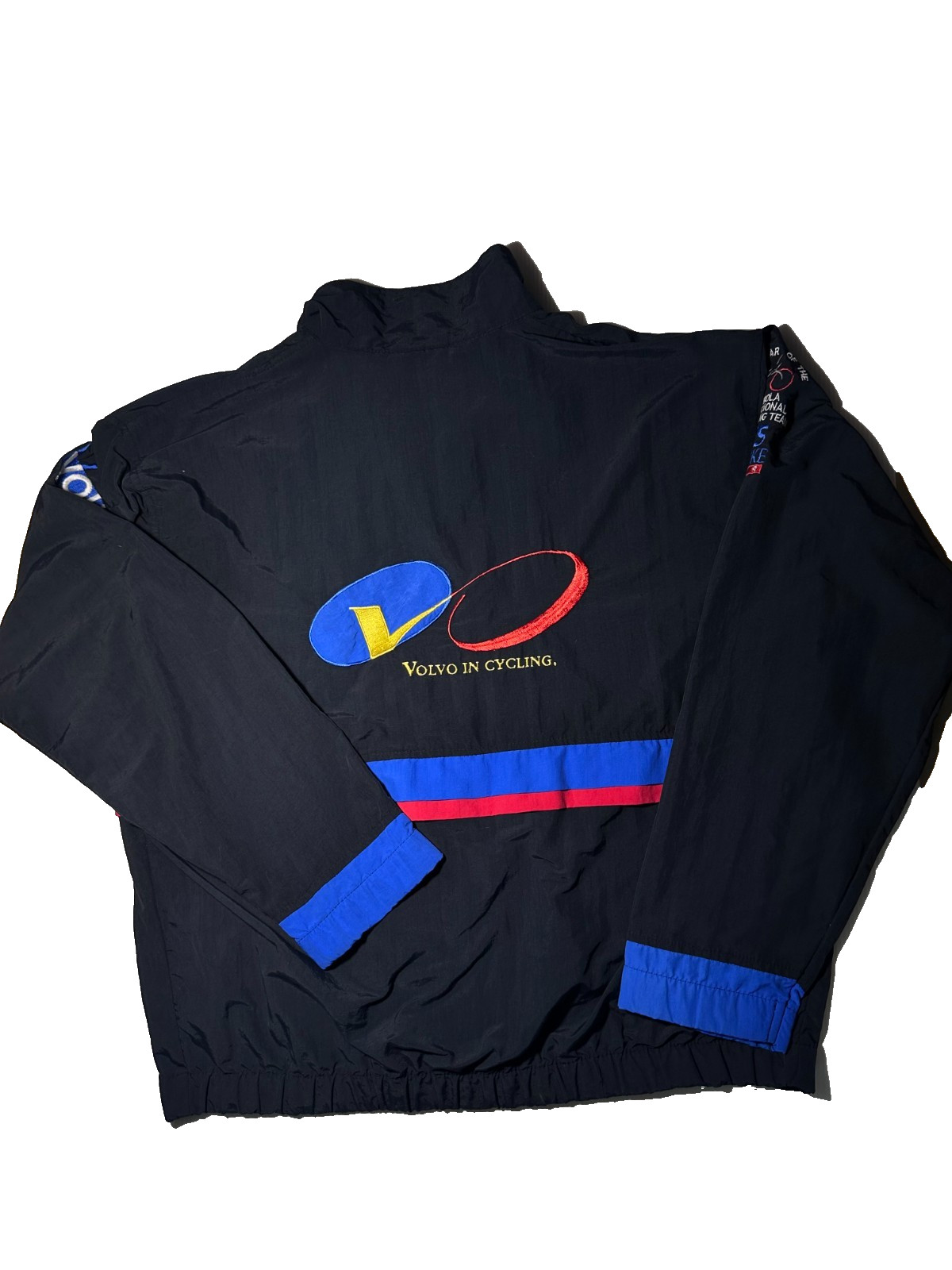 Vintage 90s Volvo Cannondale Motorola Cycling Windbreaker Jacket Embroidered M
