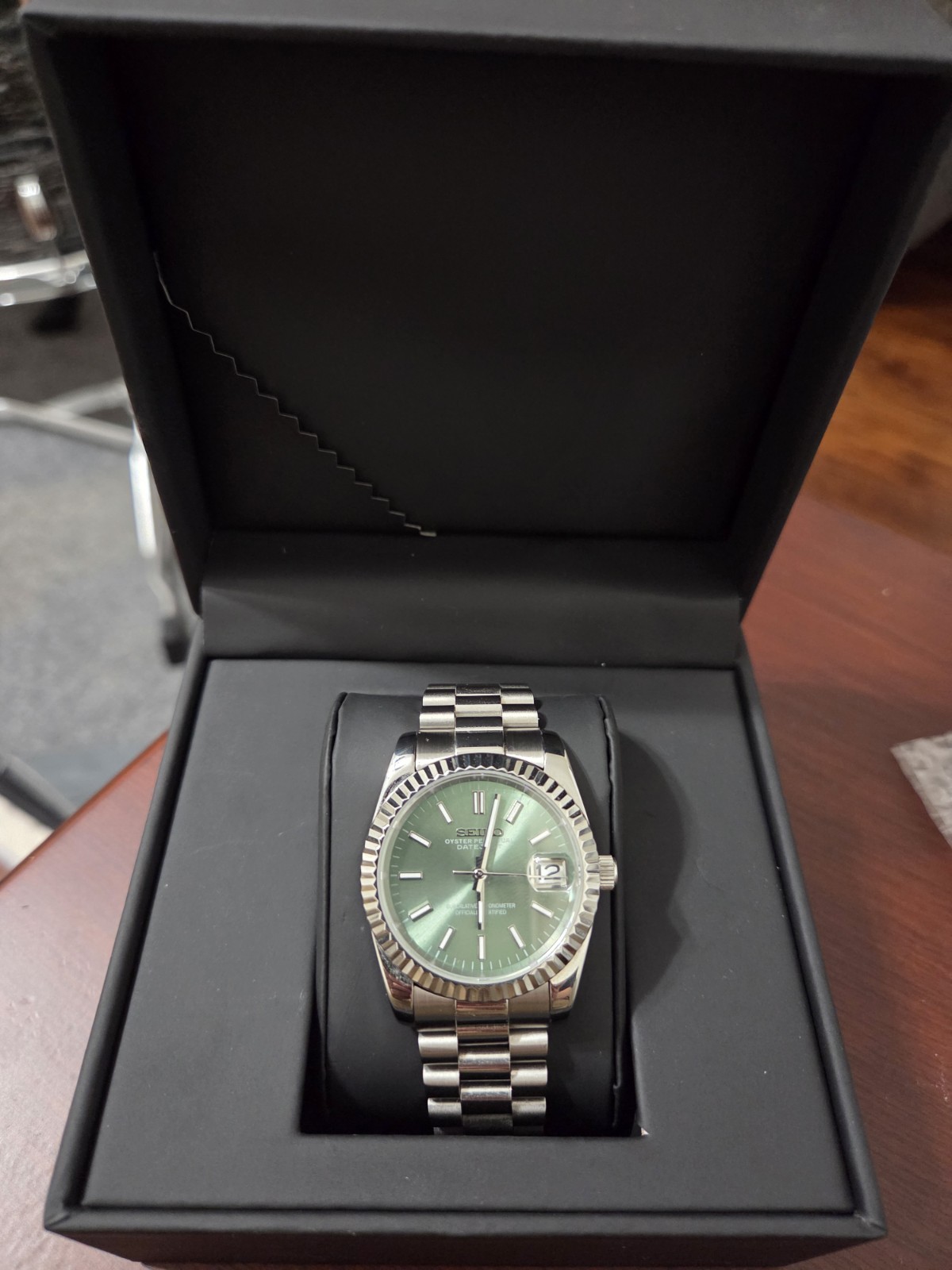  Custom mod Automatic watch 36mm / Olive Green 