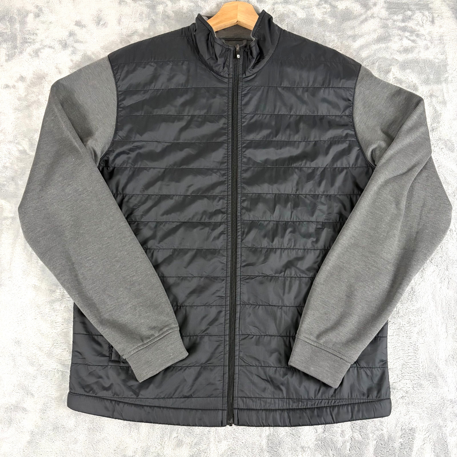 Footjoy Jacket Mens Medium Full Zip Hybrid Puffer Golf Performance Fleece Lining Footjoy Jacket Mens Medium Full Zip Hybrid Puffer Golf Performance Fleece Lining