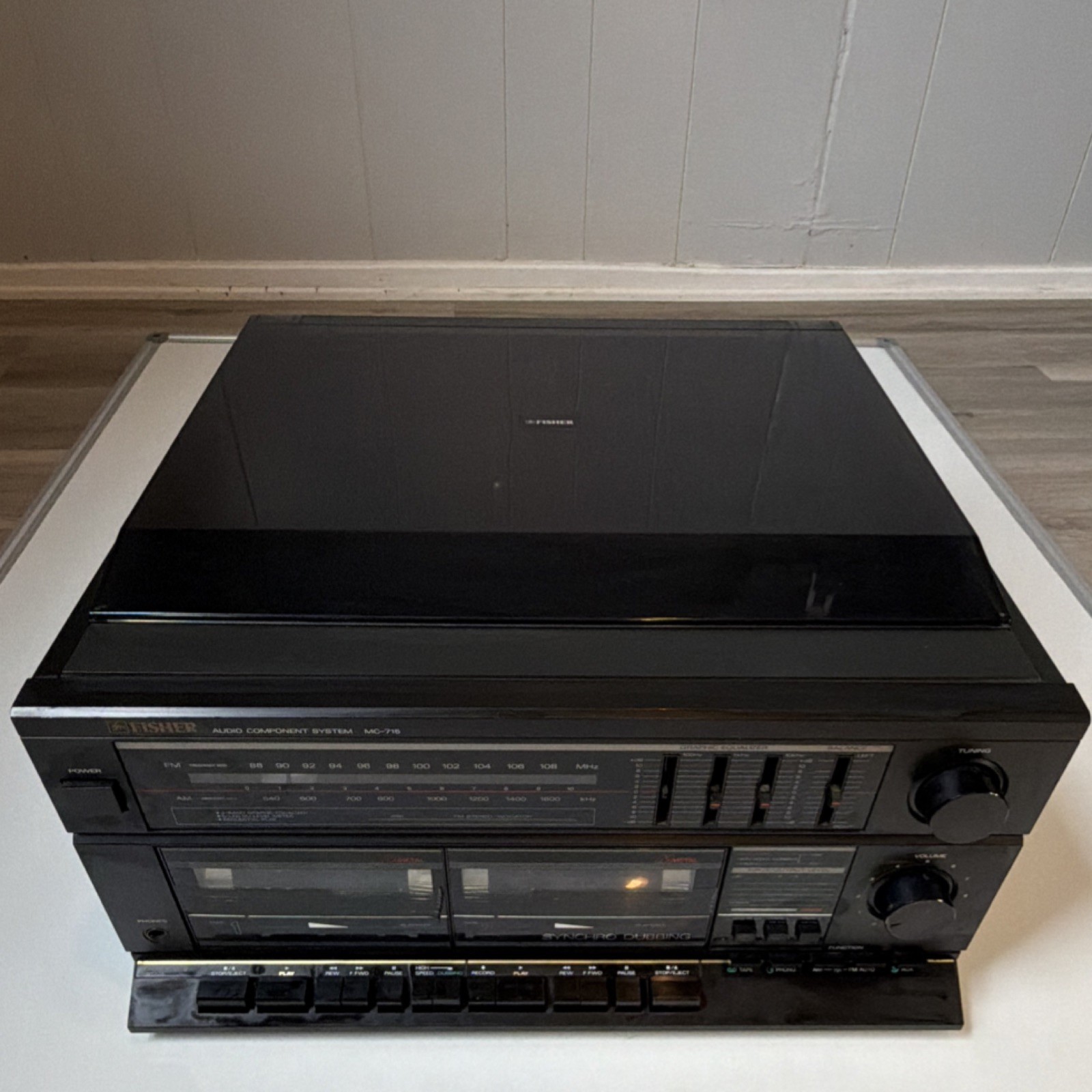 Fisher MC-715 Stereo System w/ Record Player – Tested Working – Vintage