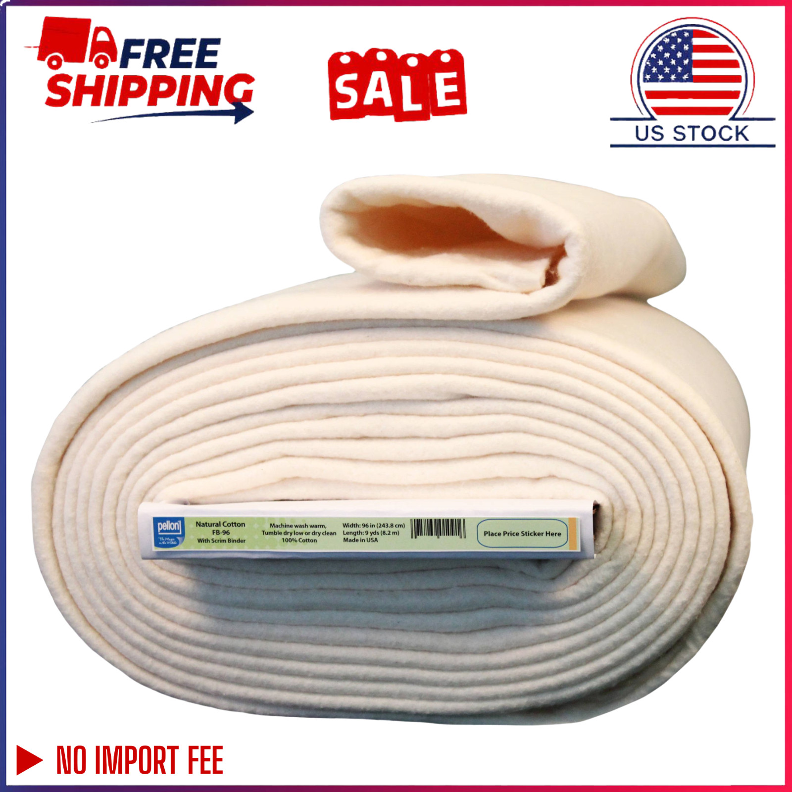 Pellon Natural Cotton Batting, off-White 96\ Pellon Natural Cotton Batting, off-White 96\