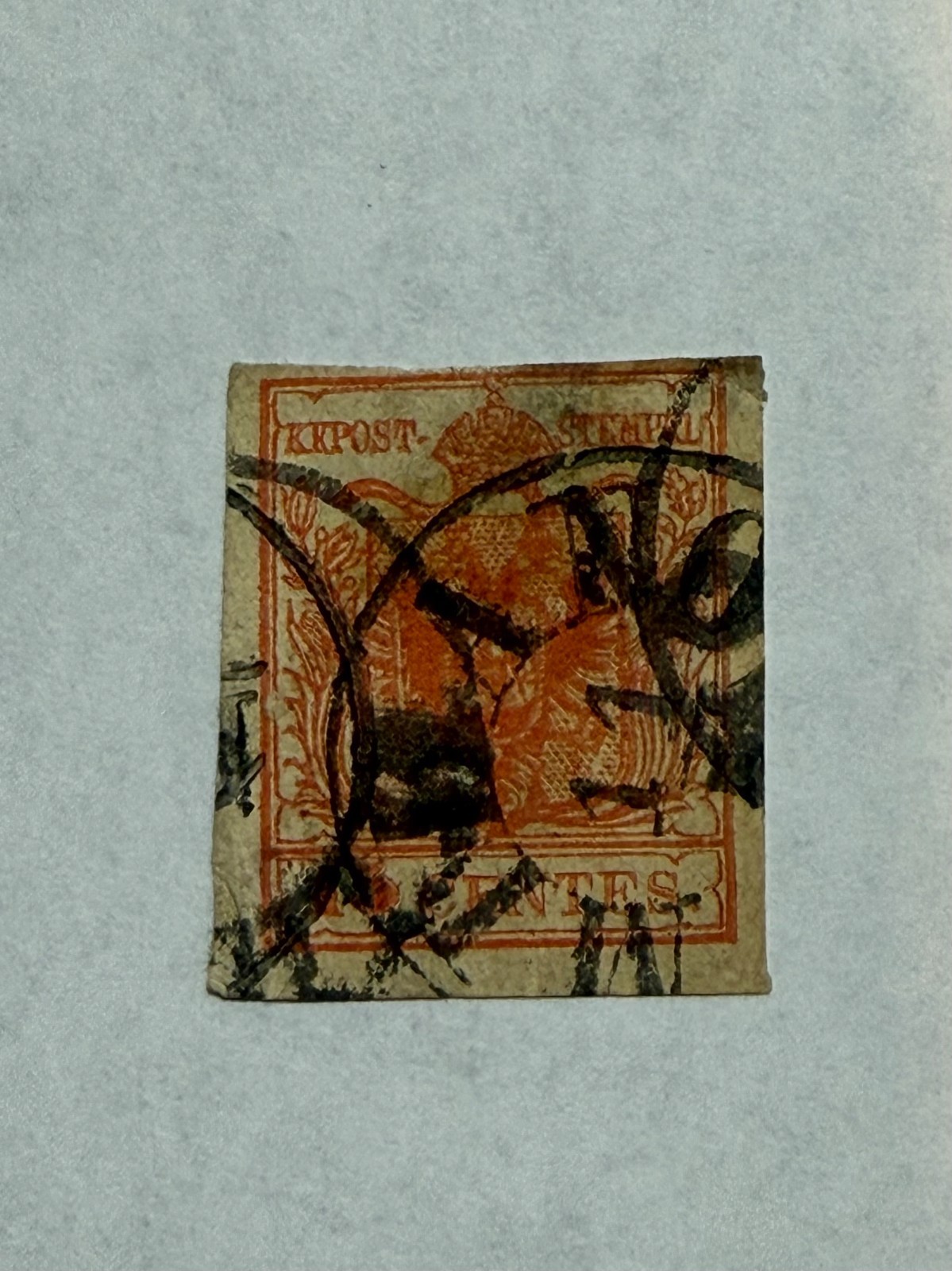 Austria Lombardy-Venetia 1854 Scott #4 Coat of Arms Used Austria Lombardy-Venetia 1854 Scott #4 Coat of Arms Used