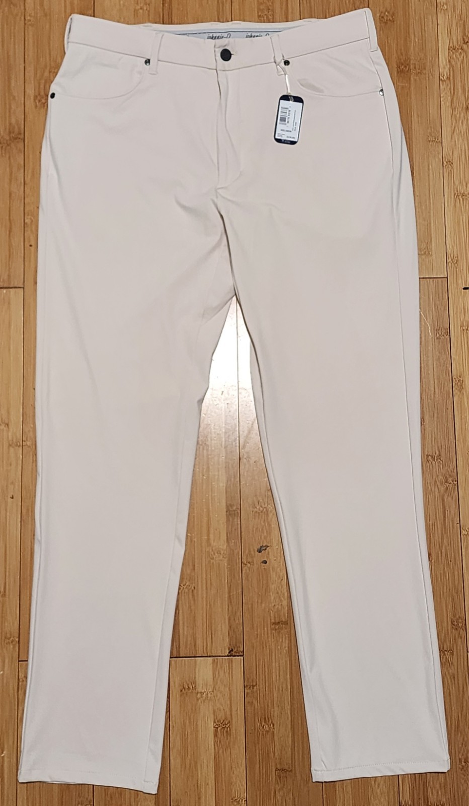 Johnnie-O MOMENTUM PANTS Stretch Knit Performance Golf Pants Mens Stone 33x30