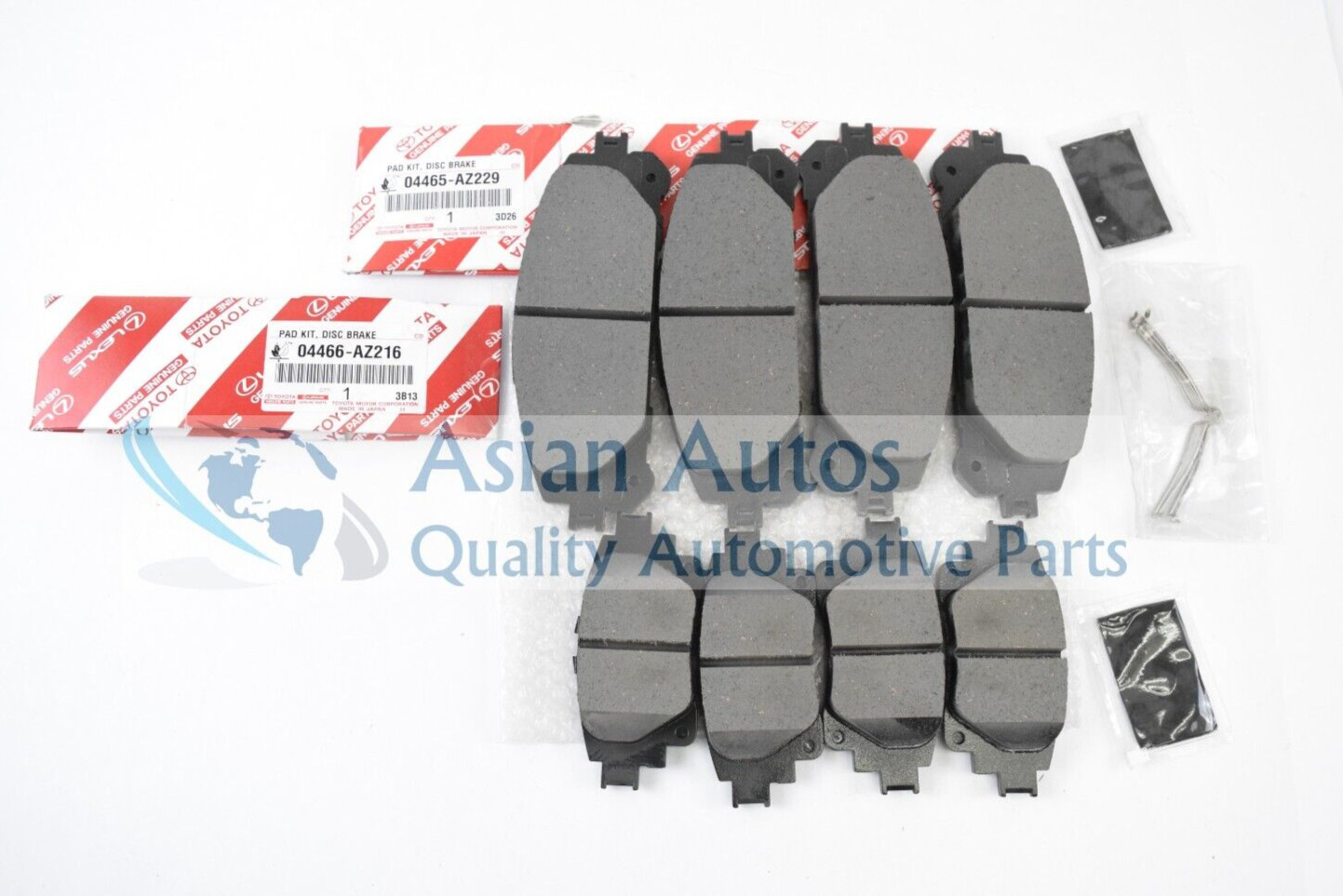 Genuine Factory Toyota Highlander 2020-2024 Front and Rear Brake Pads OEM Genuine Factory Toyota Highlander 2020-2024 Front and Rear Brake Pads OEM