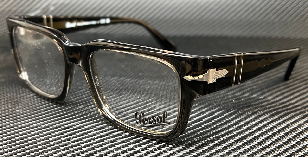 PERSOL PO3315V 1103 Transparent Gray Large Men\'s 55 mm Eyeglasses