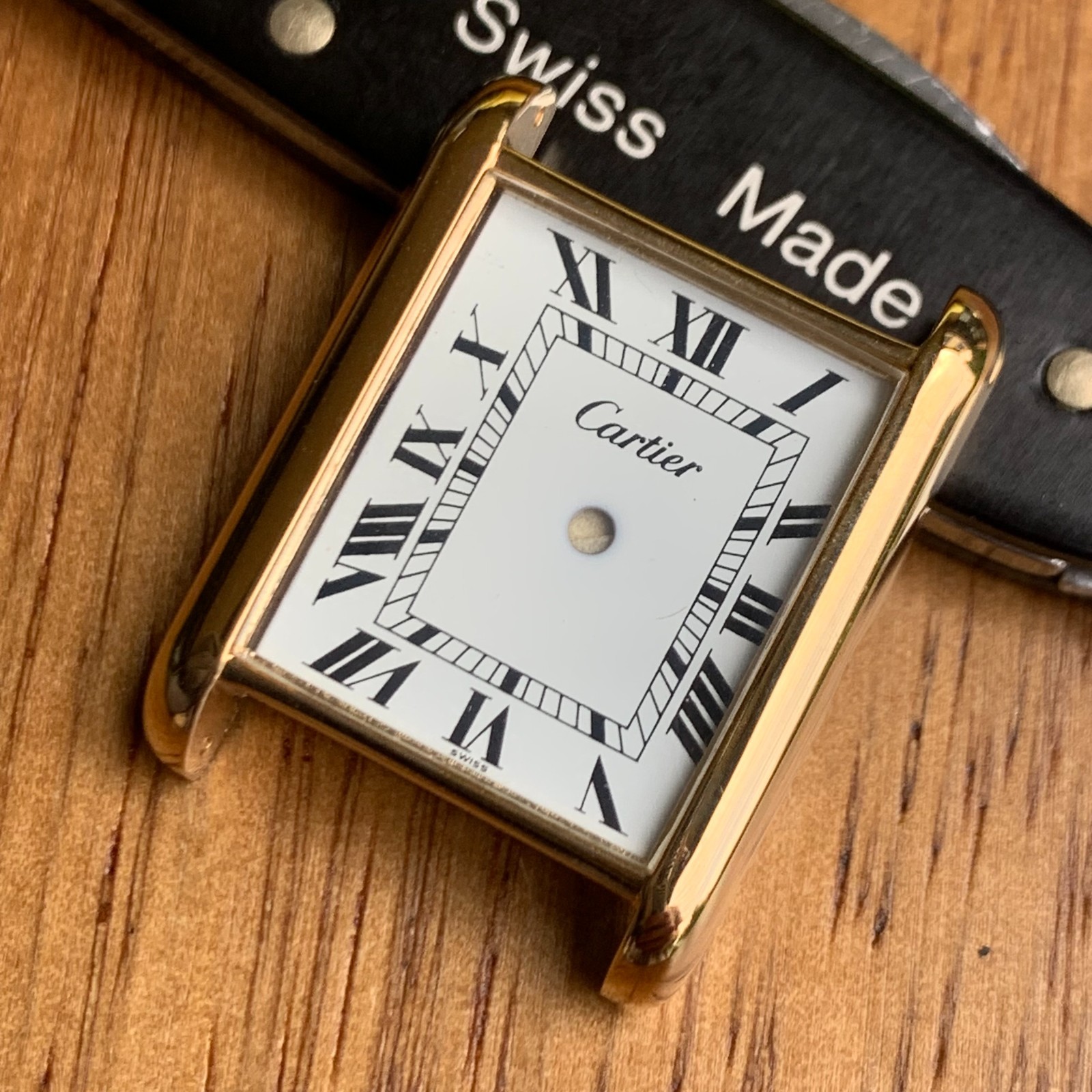 Cartier Pre-Must Men's Tank - NOS Gold Plated Case 23.2x30mm Cartier Pre-Must Men's Tank - NOS Gold Plated Case 23.2x30mm