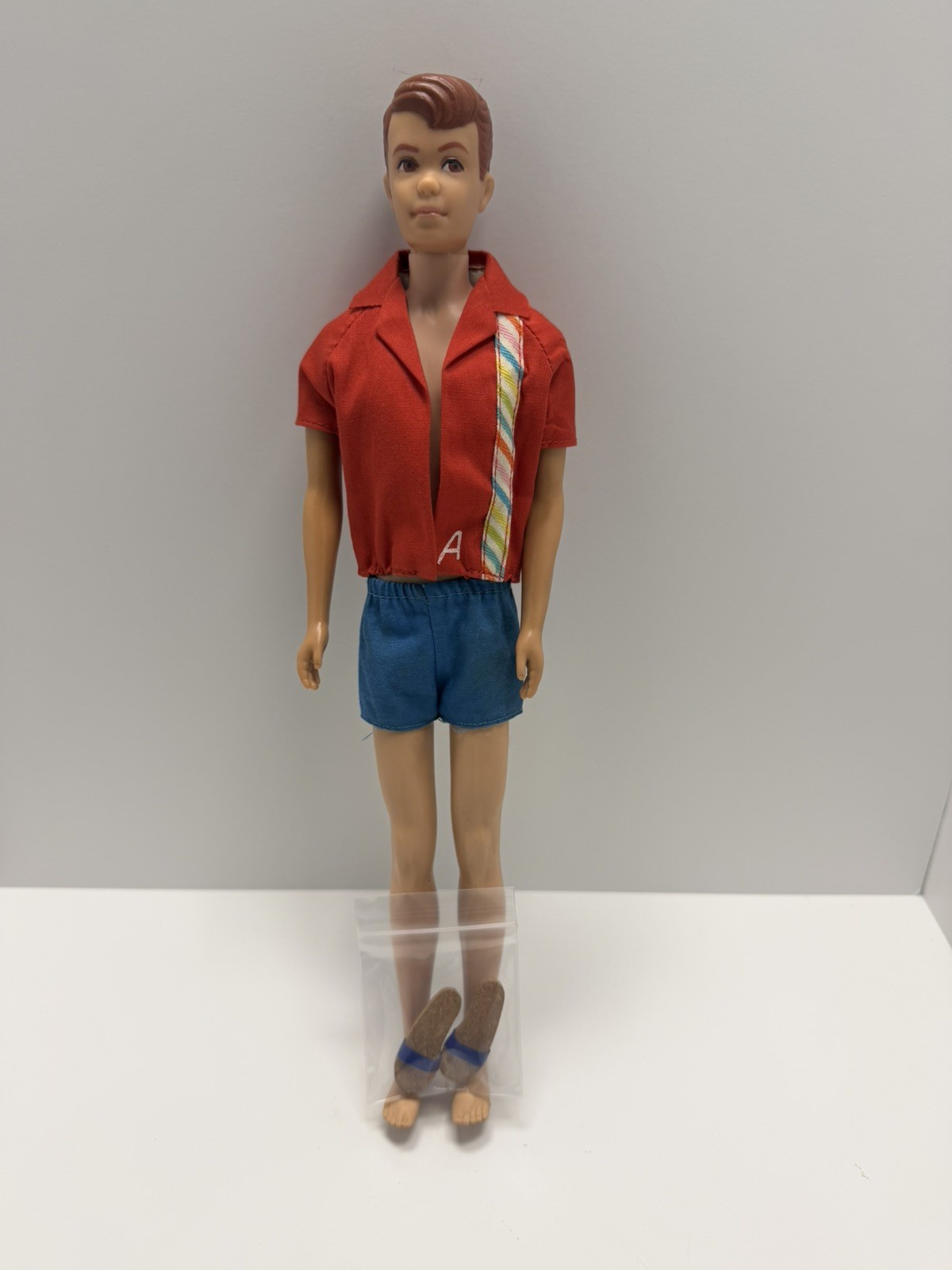 Vintage 1965 Mattel Allan Bend Leg Doll #1010 w/ Swimsuit & Sandals – Barbie Ken