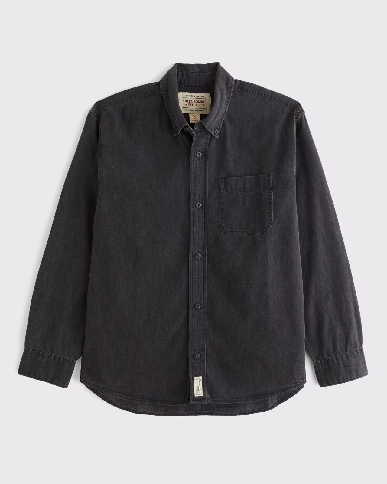 Men's Abercrombie & Fitch Denim Button-Up Shirt black wash Men's Abercrombie & Fitch Denim Button-Up Shirt black wash