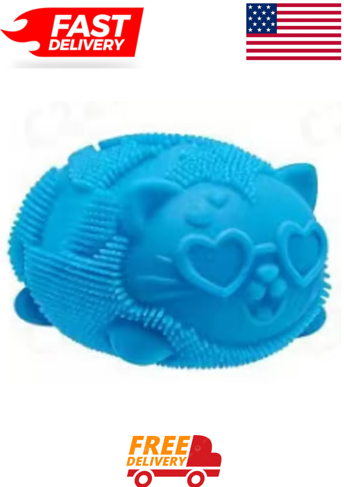 NeeDoh Fuzz Ball Wild Cats Sensory Toy Squishy Stress Fidget for Kids & Adults