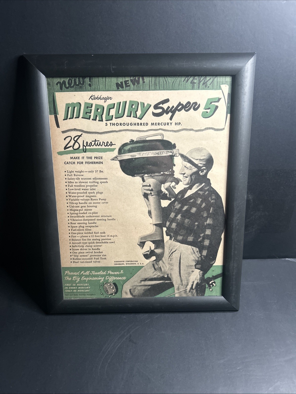 original 1949 vintage print advertisement Kiekhaefer Mercury original 1949 vintage print advertisement Kiekhaefer Mercury