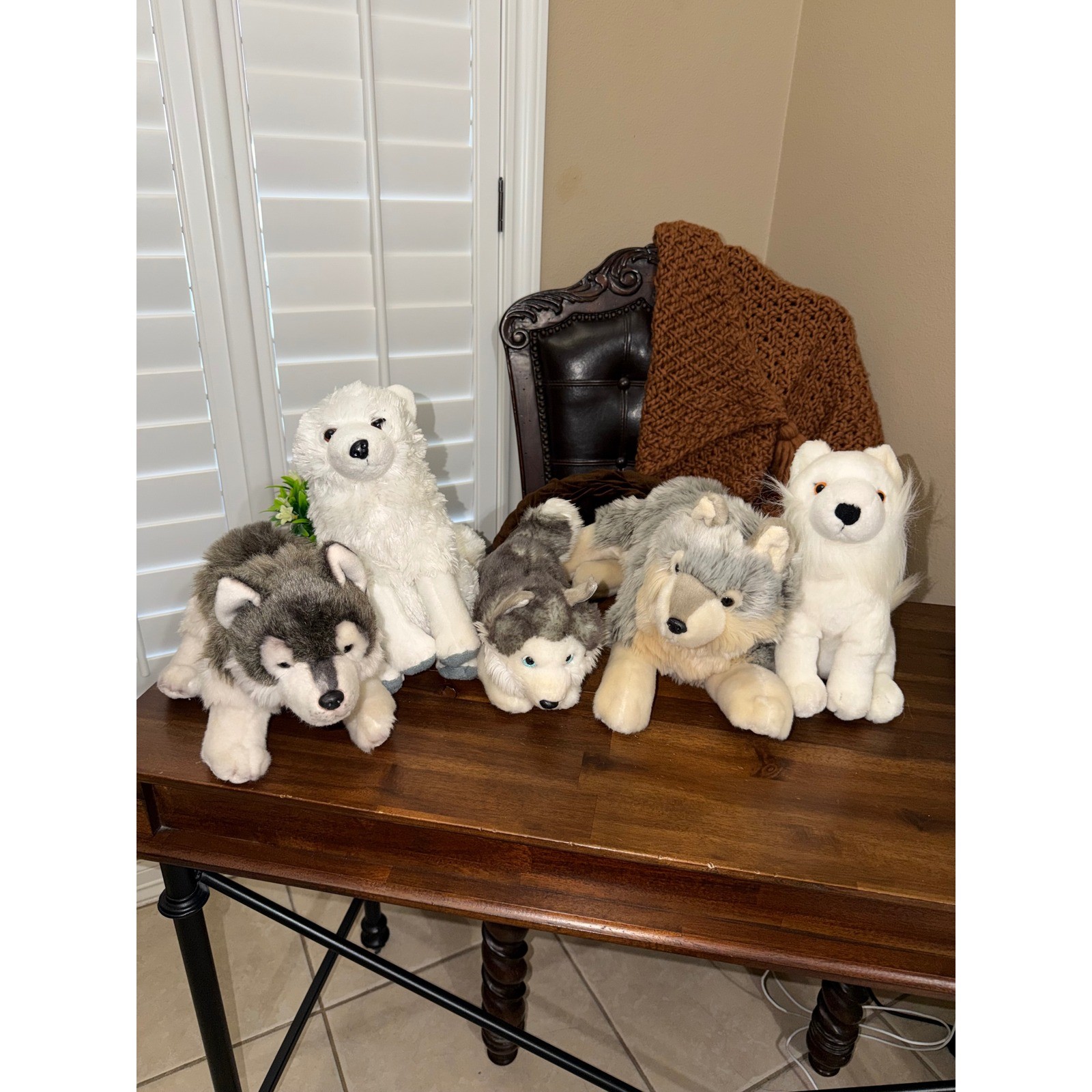 Wolf & Arctic Fox Plush Stuffed Animal 5 Lot Realistic Wild Republic Demdaco Wolf & Arctic Fox Plush Stuffed Animal 5 Lot Realistic Wild Republic Demdaco