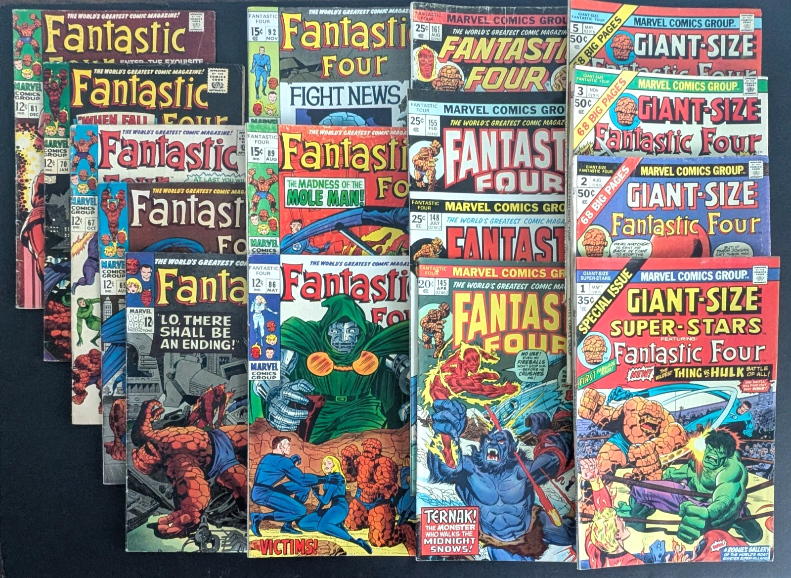 Marvel Fantastic Four Silver & Bronze Age 16-Comic Lot – Key Issues + Giant-Size
