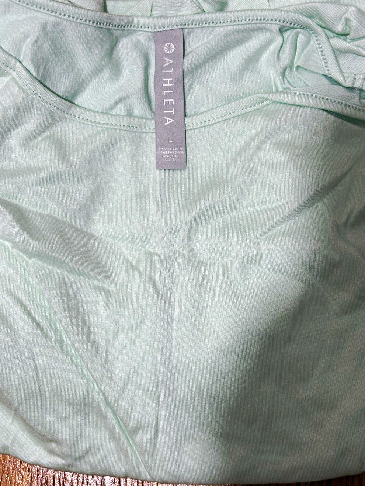 Athleta Green Dolman Sleeve Tee Relaxed Fit Lightweight Scoop Neck Women\'s L