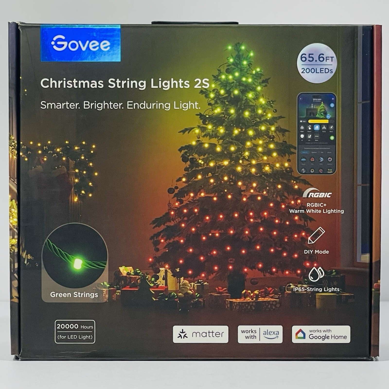Govee 65.6ft Green Christmas String Lights 2S - Multi Color- 200 LEDs New Sealed Govee 65.6ft Green Christmas String Lights 2S - Multi Color- 200 LEDs New Sealed
