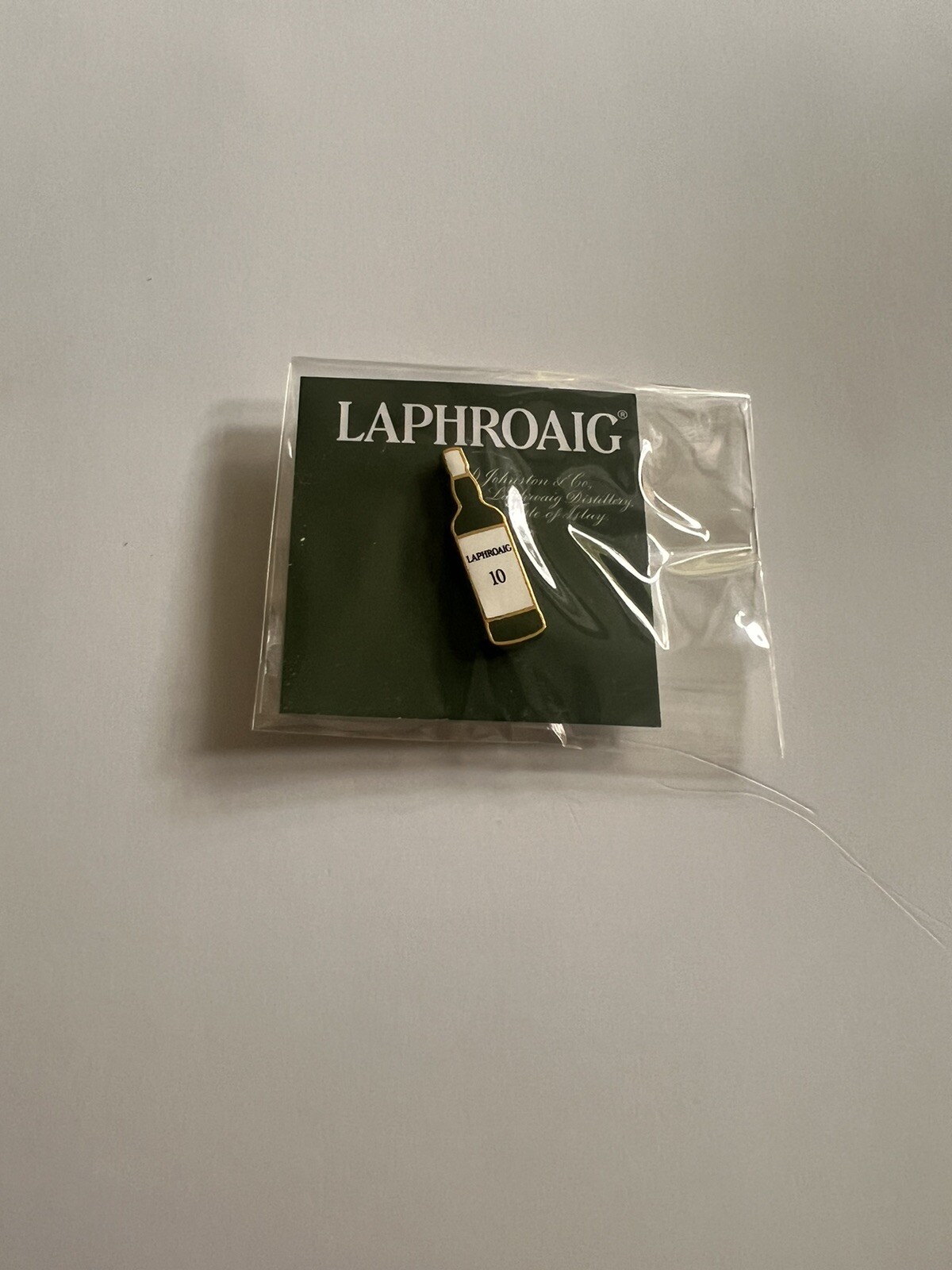 Laphroaig Distillery 10yr Bottle Enamel Pin, Islay Single Malt Scotch Laphroaig Distillery 10yr Bottle Enamel Pin, Islay Single Malt Scotch