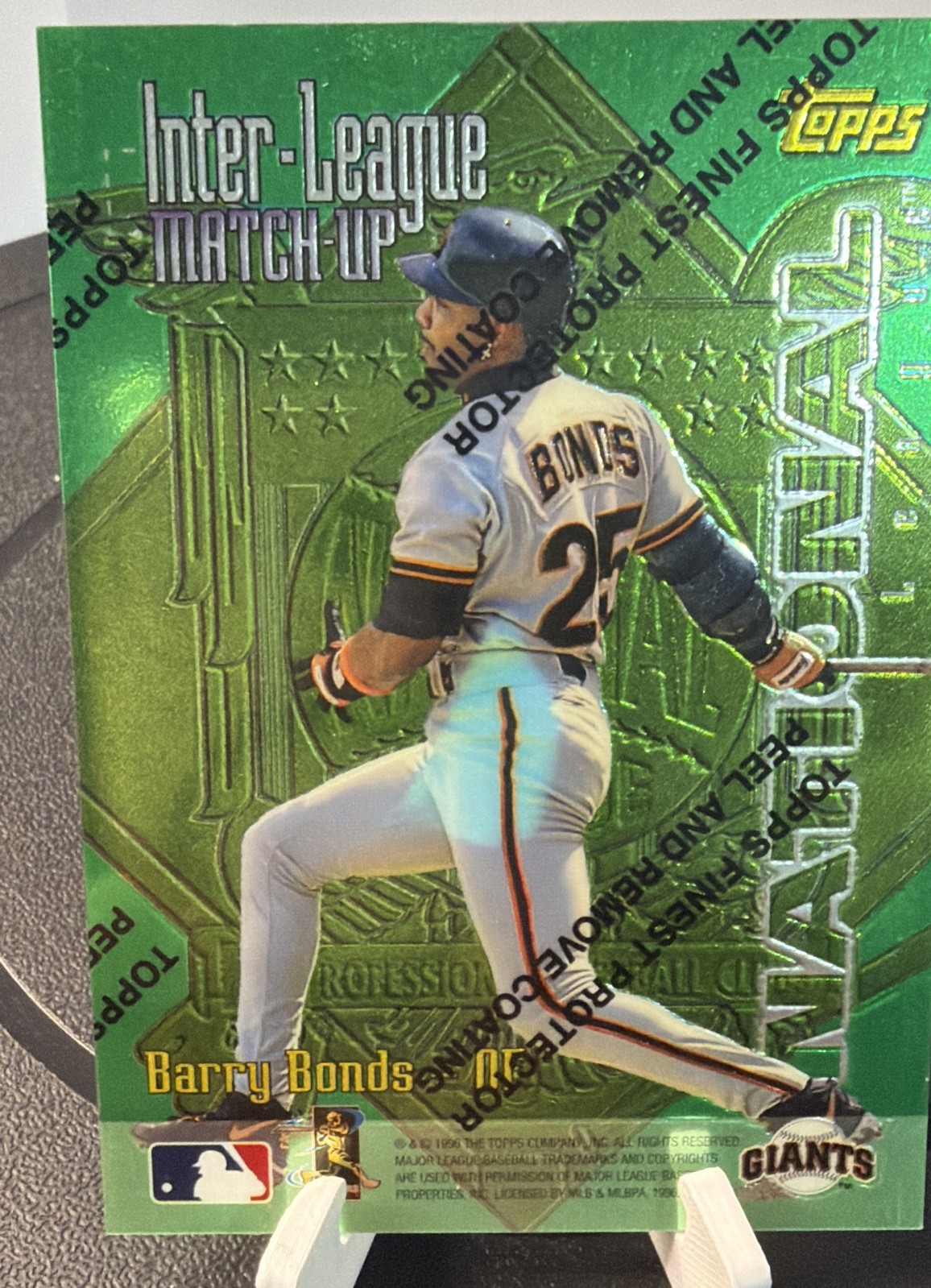 1997 Topps - Inter-League Match-Ups Mark McGwire, Barry Bonds #ILM1 1997 Topps - Inter-League Match-Ups Mark McGwire, Barry Bonds #ILM1
