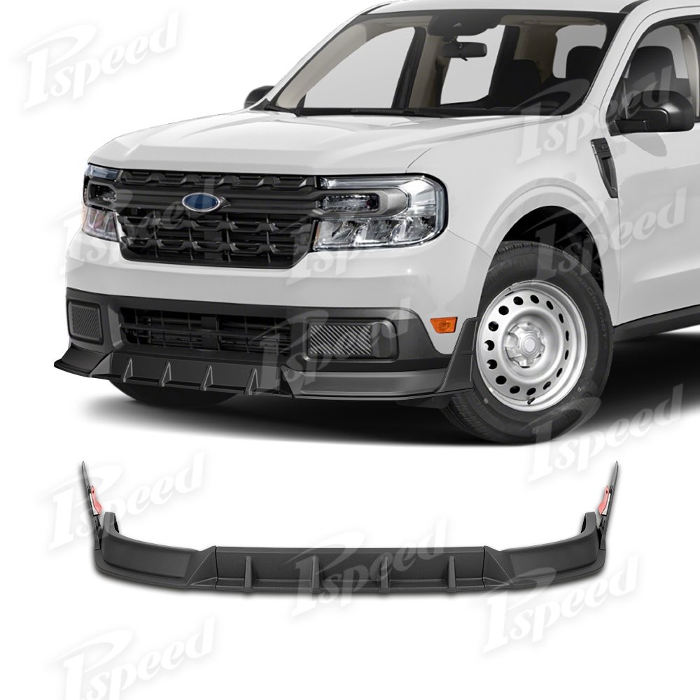For 22-24 Ford Maverick Truck Black Front Bumper Lip Spoiler Body Kit Splitter