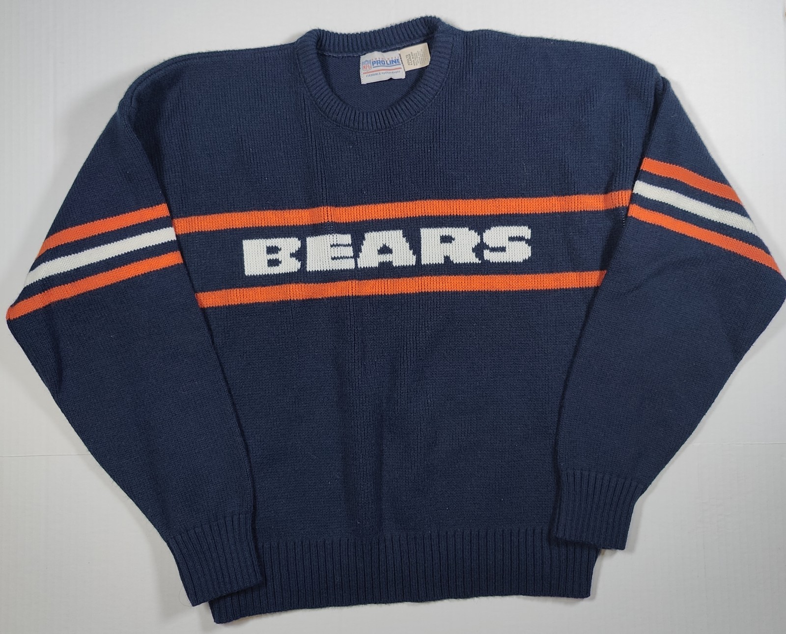 Vintage 80s Cliff Engle Chicago Bears Wool Navy Sweater XL Mike Ditka NFL USA Vintage 80s Cliff Engle Chicago Bears Wool Navy Sweater XL Mike Ditka NFL USA