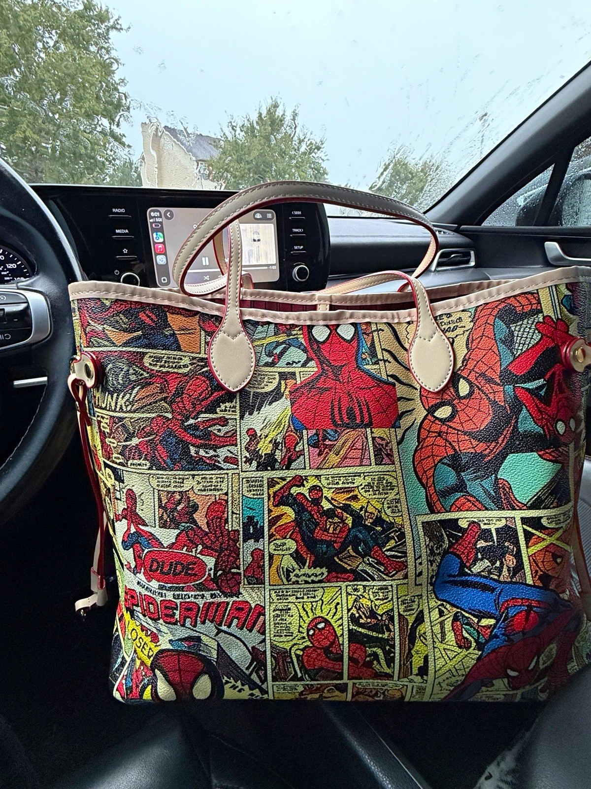 Marvel Spider-Man Comic Tote Bag Marvel Spider-Man Comic Tote Bag