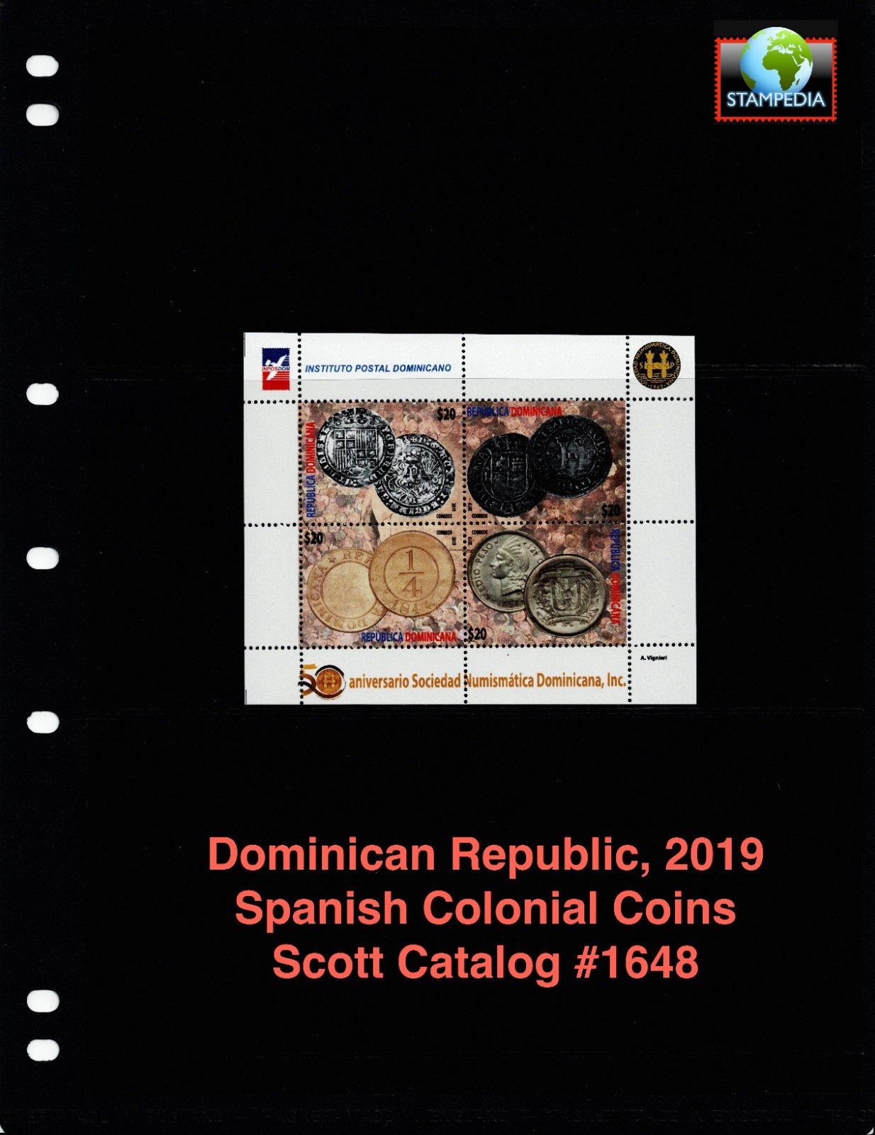 $3.50 Scott Value - 2019 DOMINICAN REP Coins Antique s/s scarcer CV MNH NH UMM