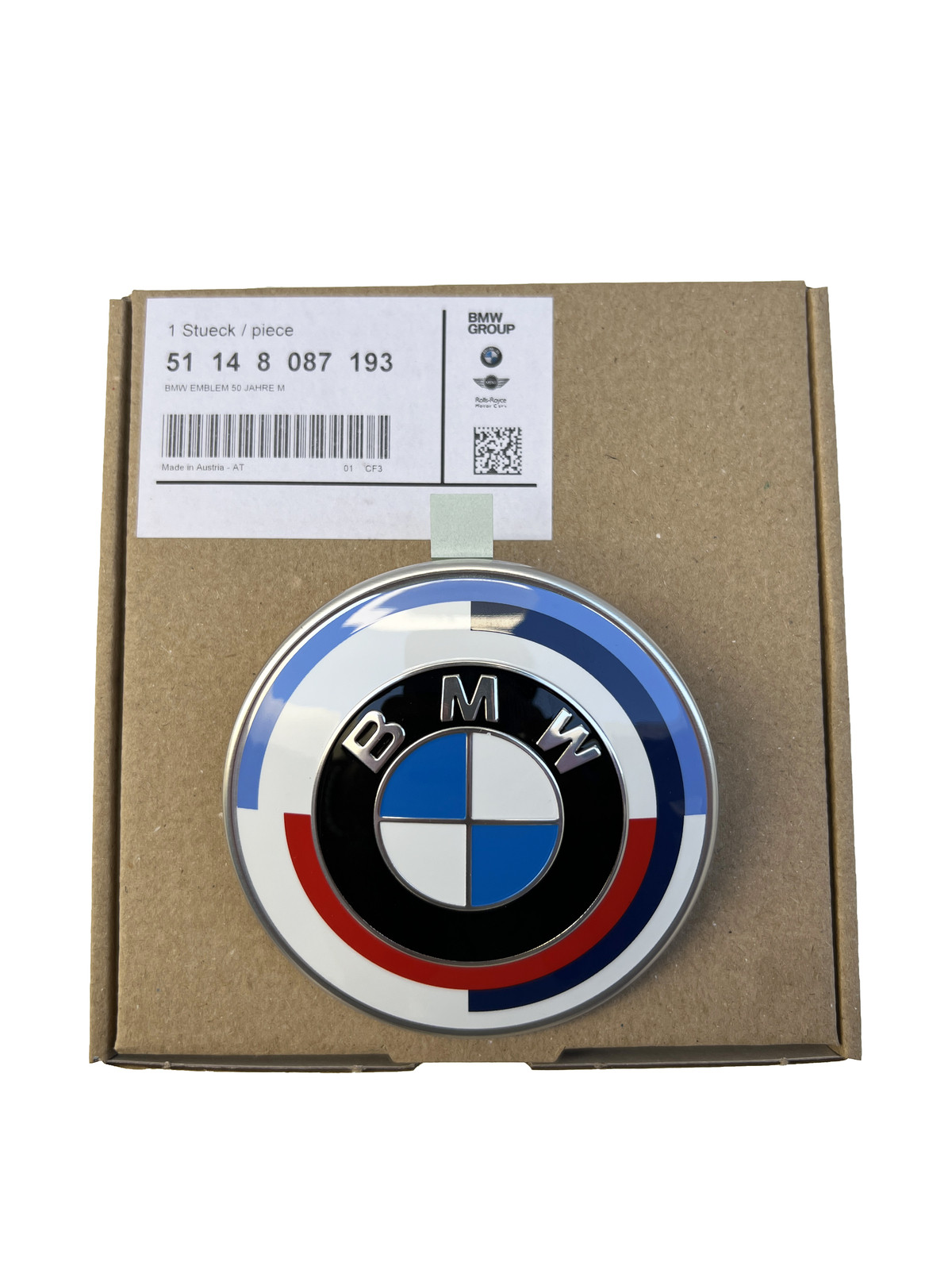 Fit For 50TH -BMW Front Hood 82mm/3.2IN Roundel Emblem Replacement 51148132375✅