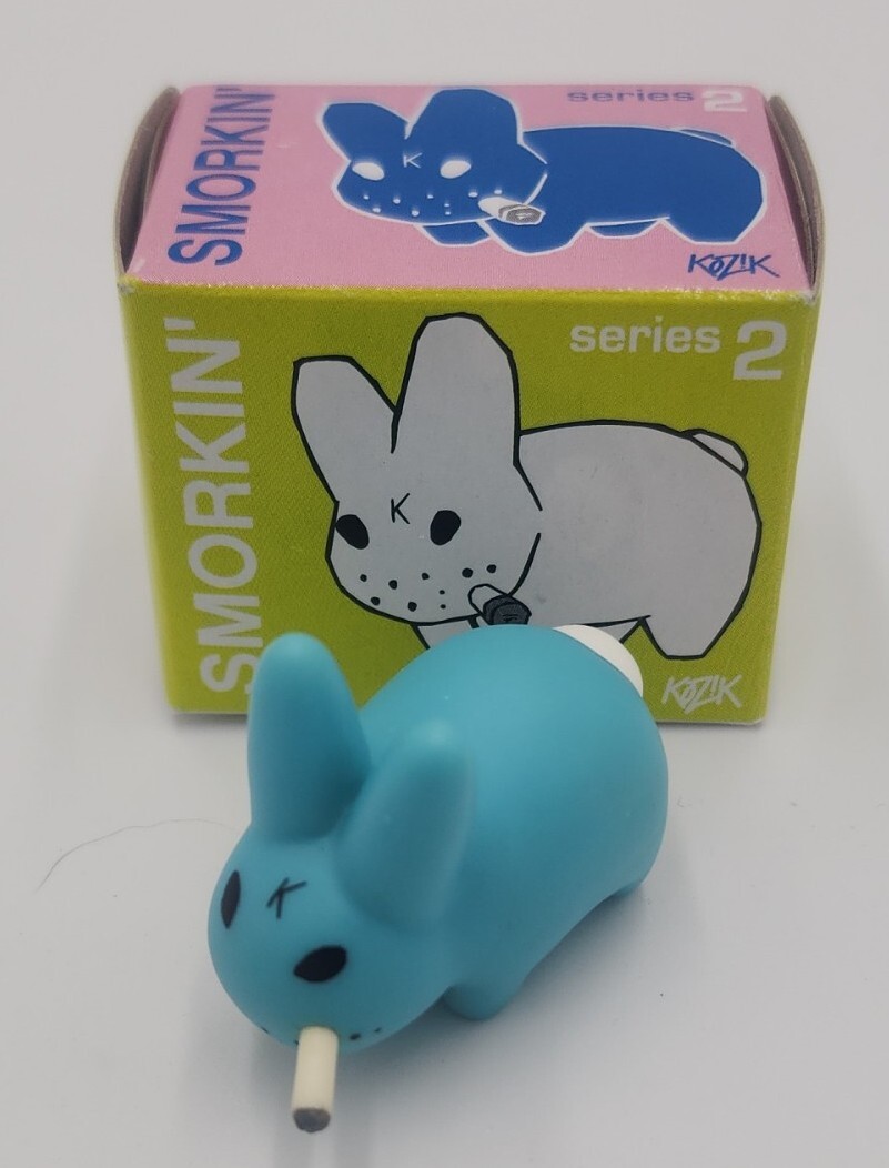 Kidrobot SMORKIN\' LABBIT Series 2 LIGHT BLUE Mini Vinyl Figure 1.5\