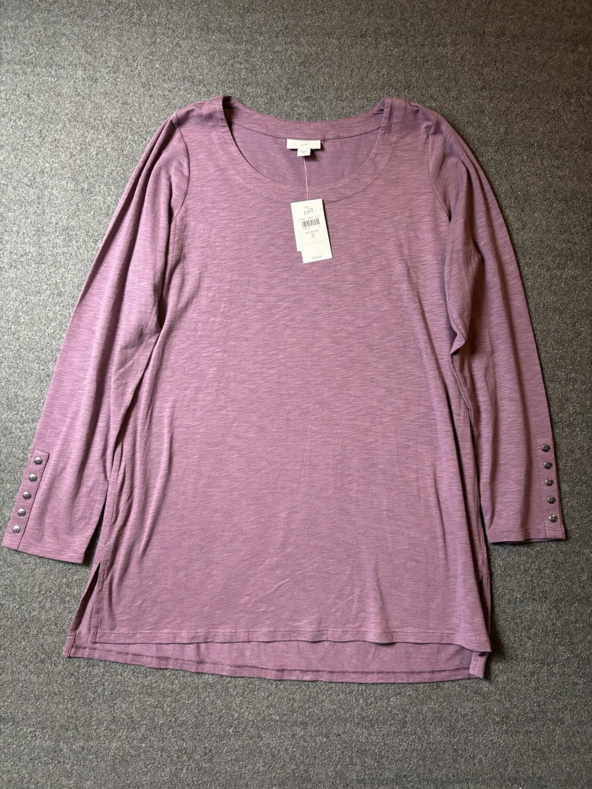 J.Jill Women\'s S Mulberry Cotton Modal Blend Long Sleeve Tunic Top NWT