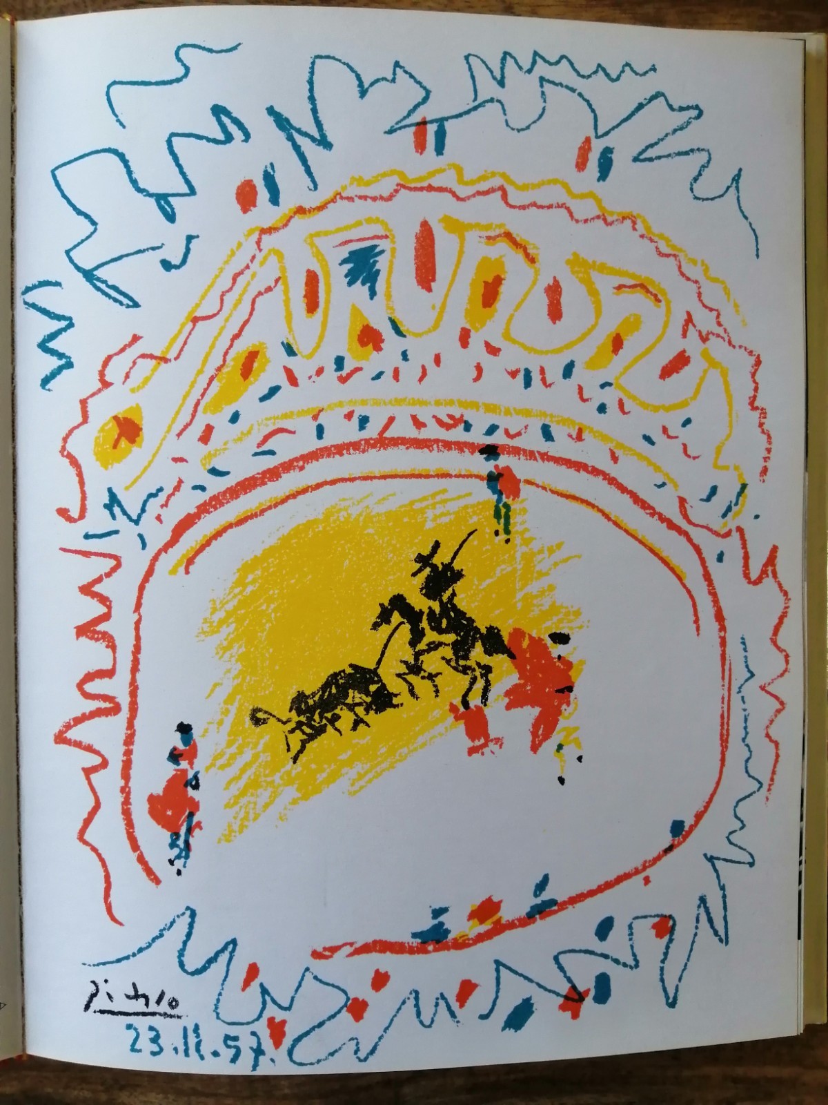 Pablo Picasso, (complete review) Petite bullfighta, original lithograph, 1958