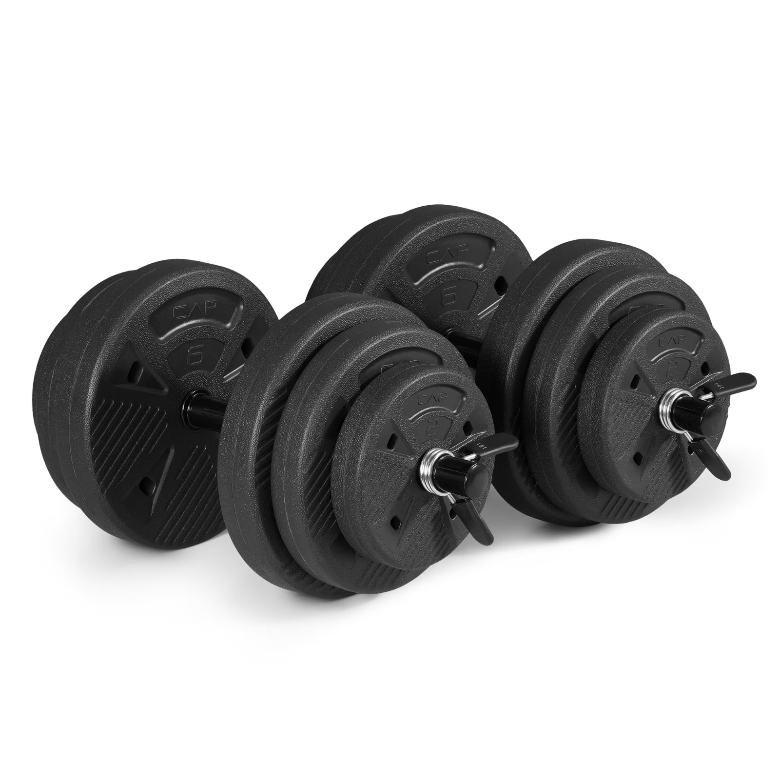 CAP Barbell 50 lb Adjustable Vinyl Dumbbell Set CAP Barbell 50 lb Adjustable Vinyl Dumbbell Set