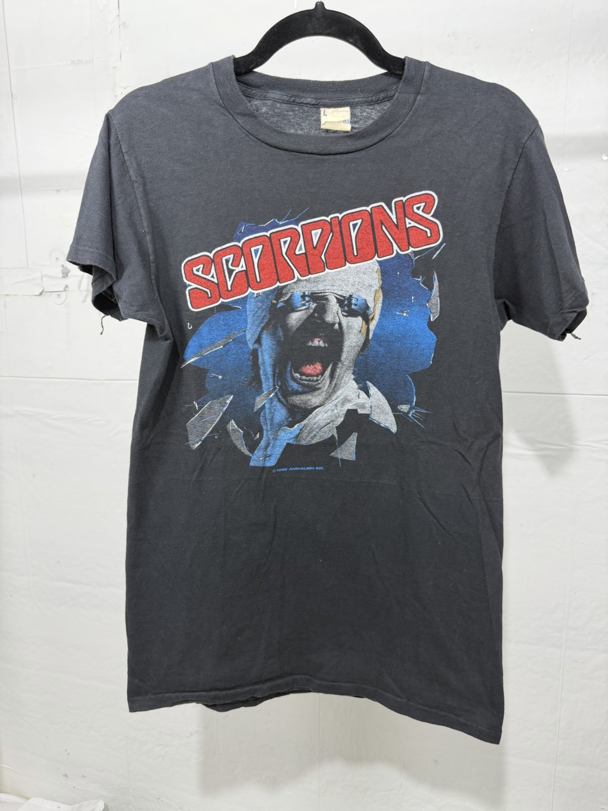 Vintage Scorpions Shirt Large 1982 Blackout American Tour
