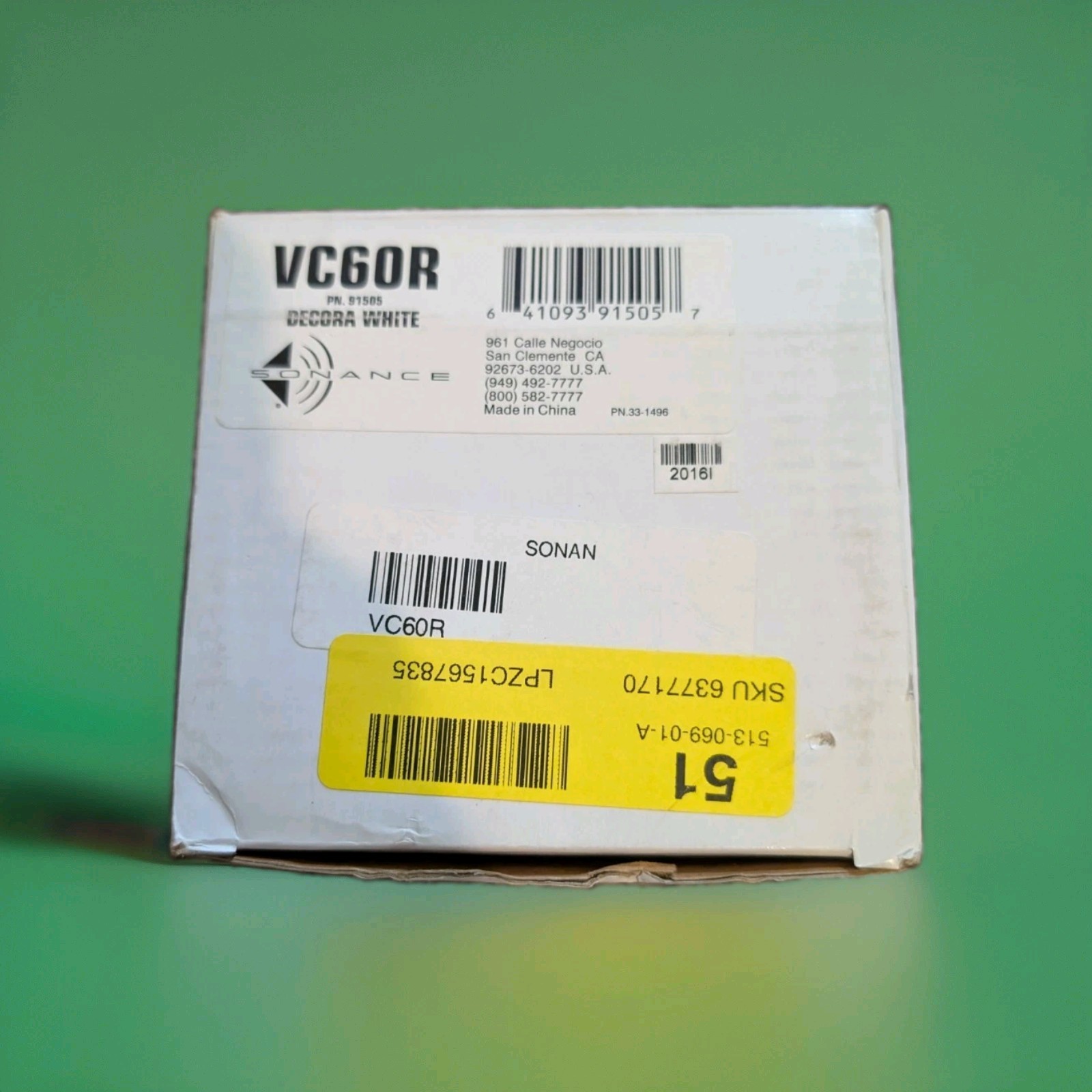 SONANCE VC60R - 60W Volume Control In Wall Rotary Decora White 91505 - NIB