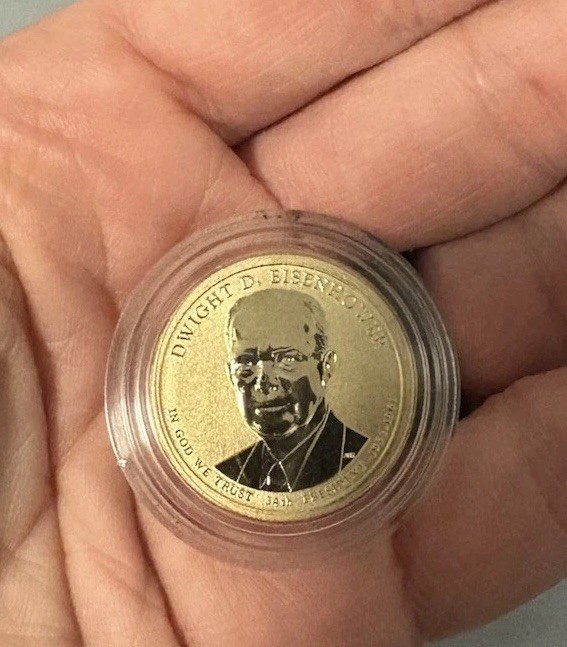 2015P Dwight D Eisenhower Reverse Proof Presidential Coin   Key